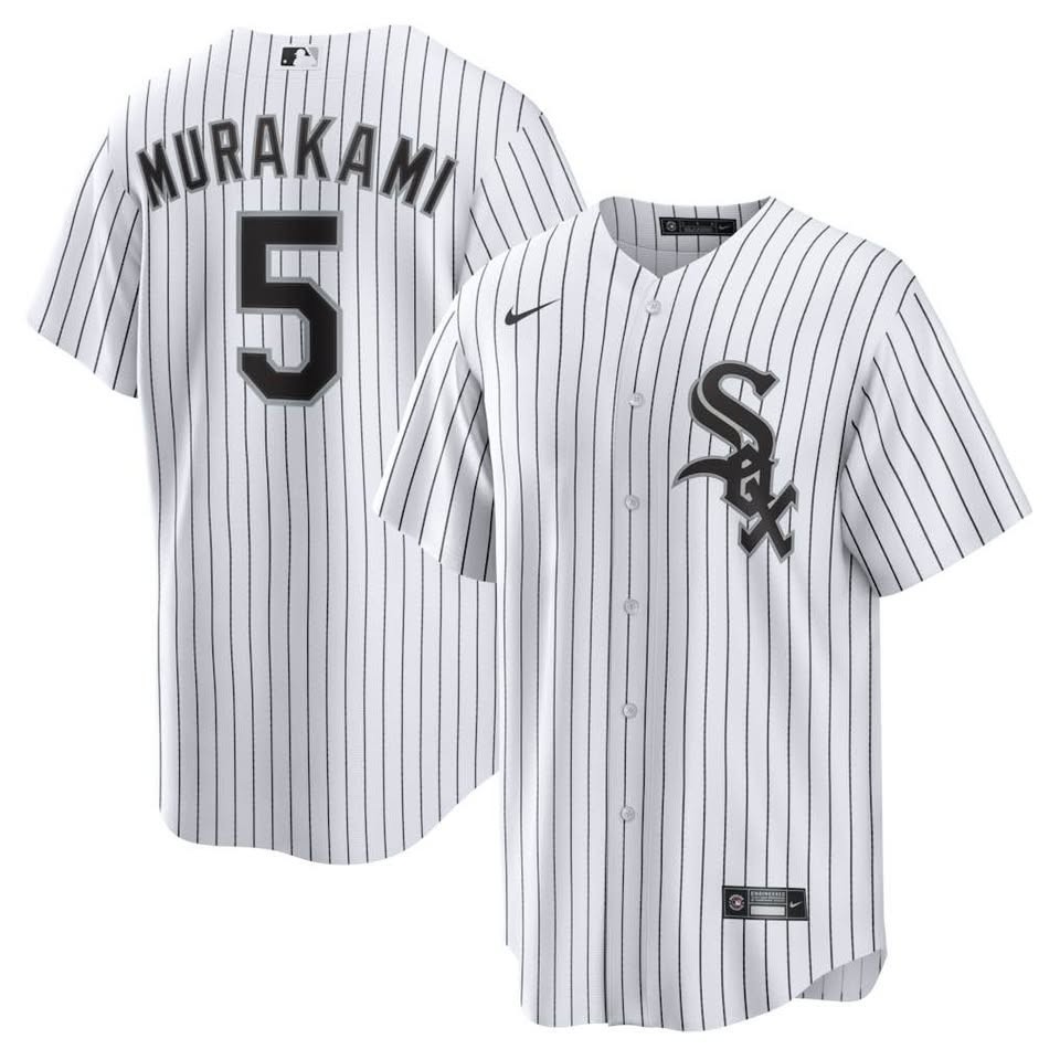 Murakami #5 Chicago White Sox Stitched Baseball Jersey Black/White/Grey/Red New