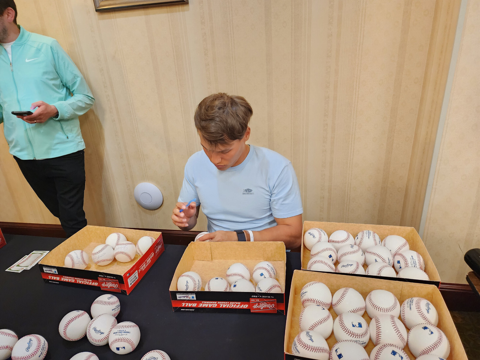 JJ Wetherholt Autographed OMLB Baseball Inscribed Go Mountaineers PROVA COA