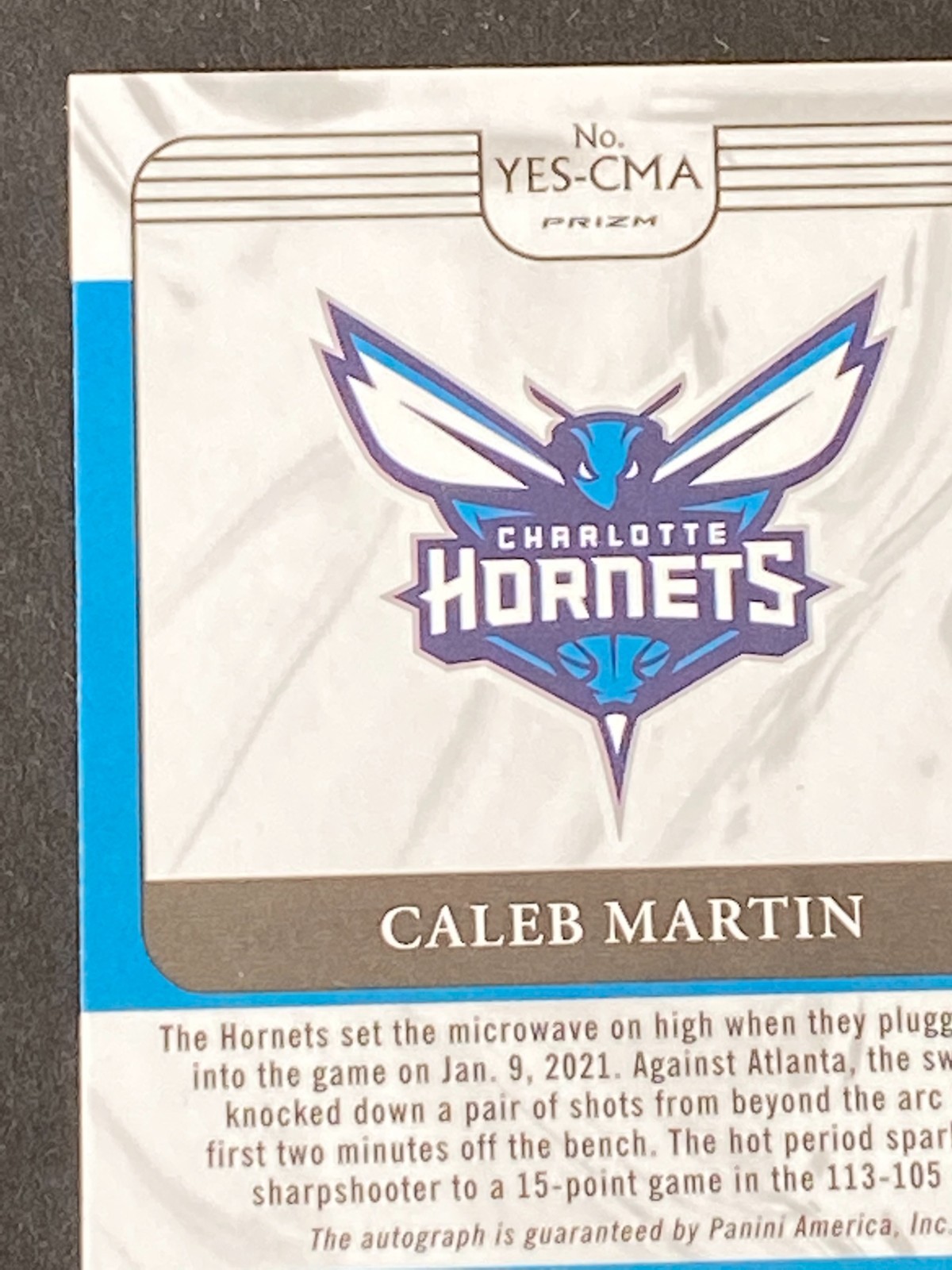 Caleb Martin 2020-21 Panini Select #YES-CMA Youth Explosion Auto Silver Prizm