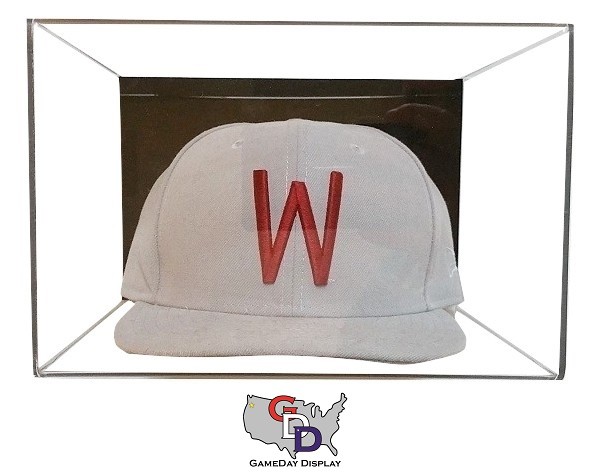 Acrylic Wall Mount Hat or Cap Display Case Clear UV Protecting GameDay Display