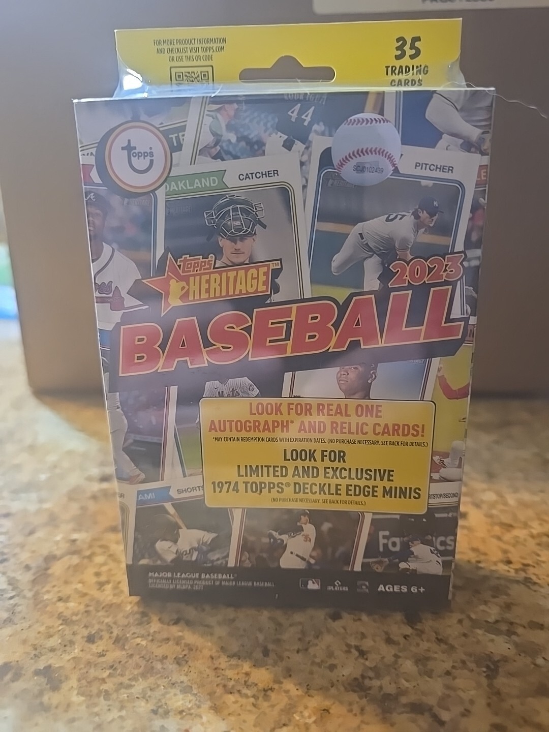 Factory Sealed Topps Heritage 2023 MLB Baseball Card Box- 35 Trading Cards