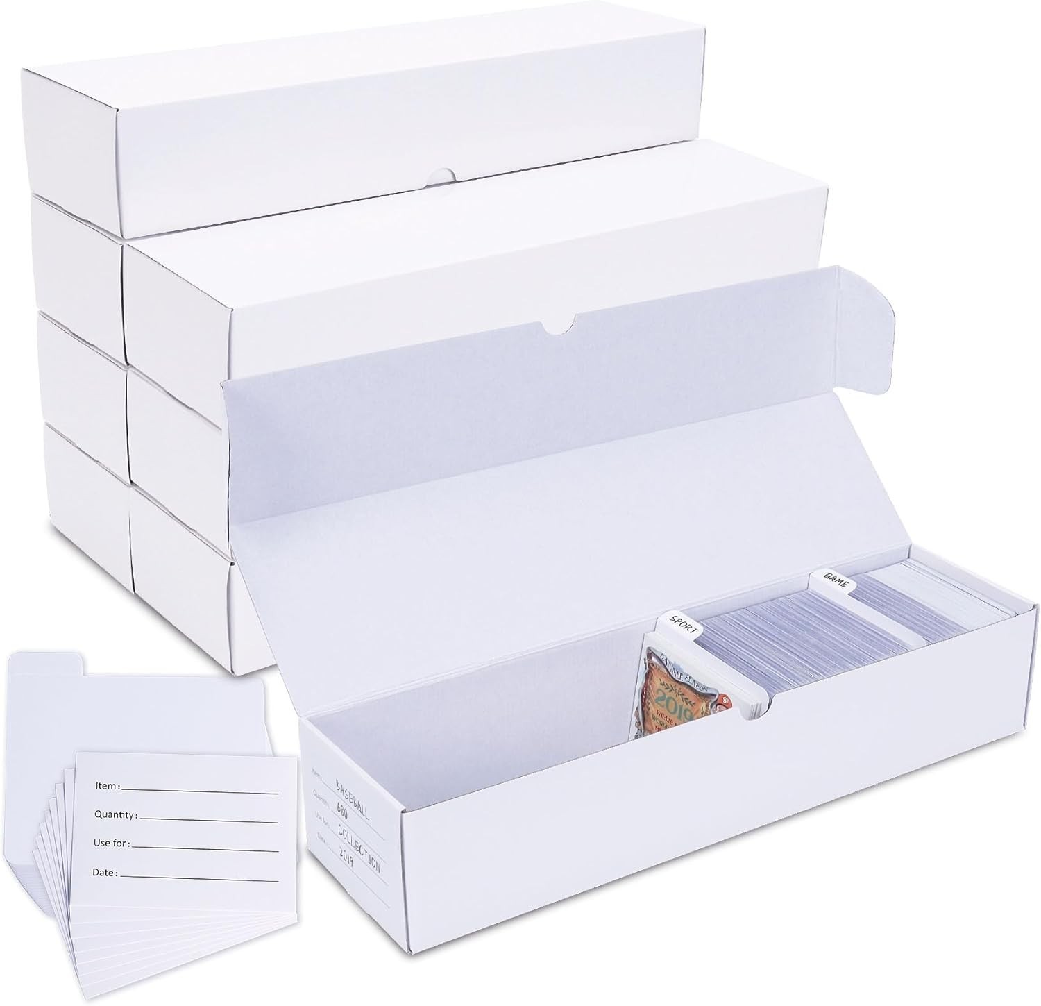 Trading-Card Storage Box, 8-Pack • 1000 Count Corrugated Cardboard Storage Bo…