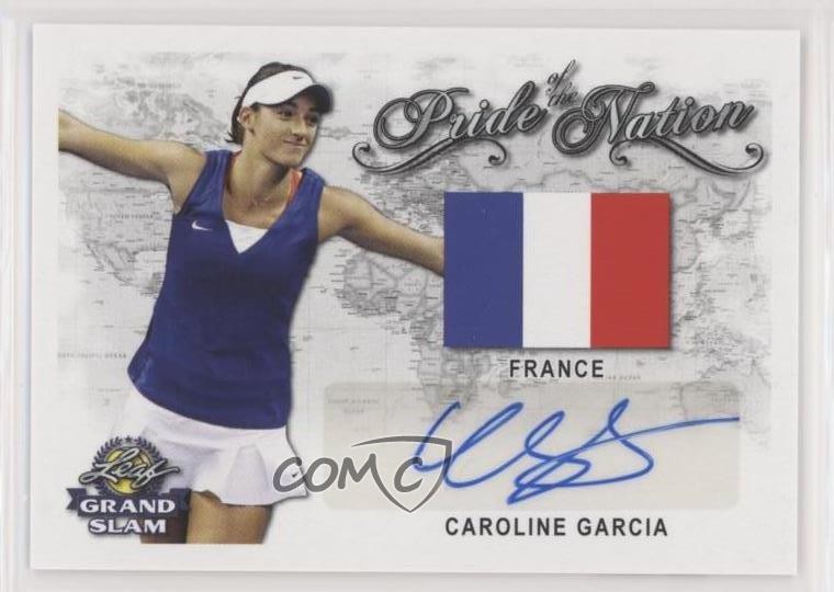 2018 Leaf Grand Slam Pride of the Nation Caroline Garcia #PN-CG1 Auto 0f3