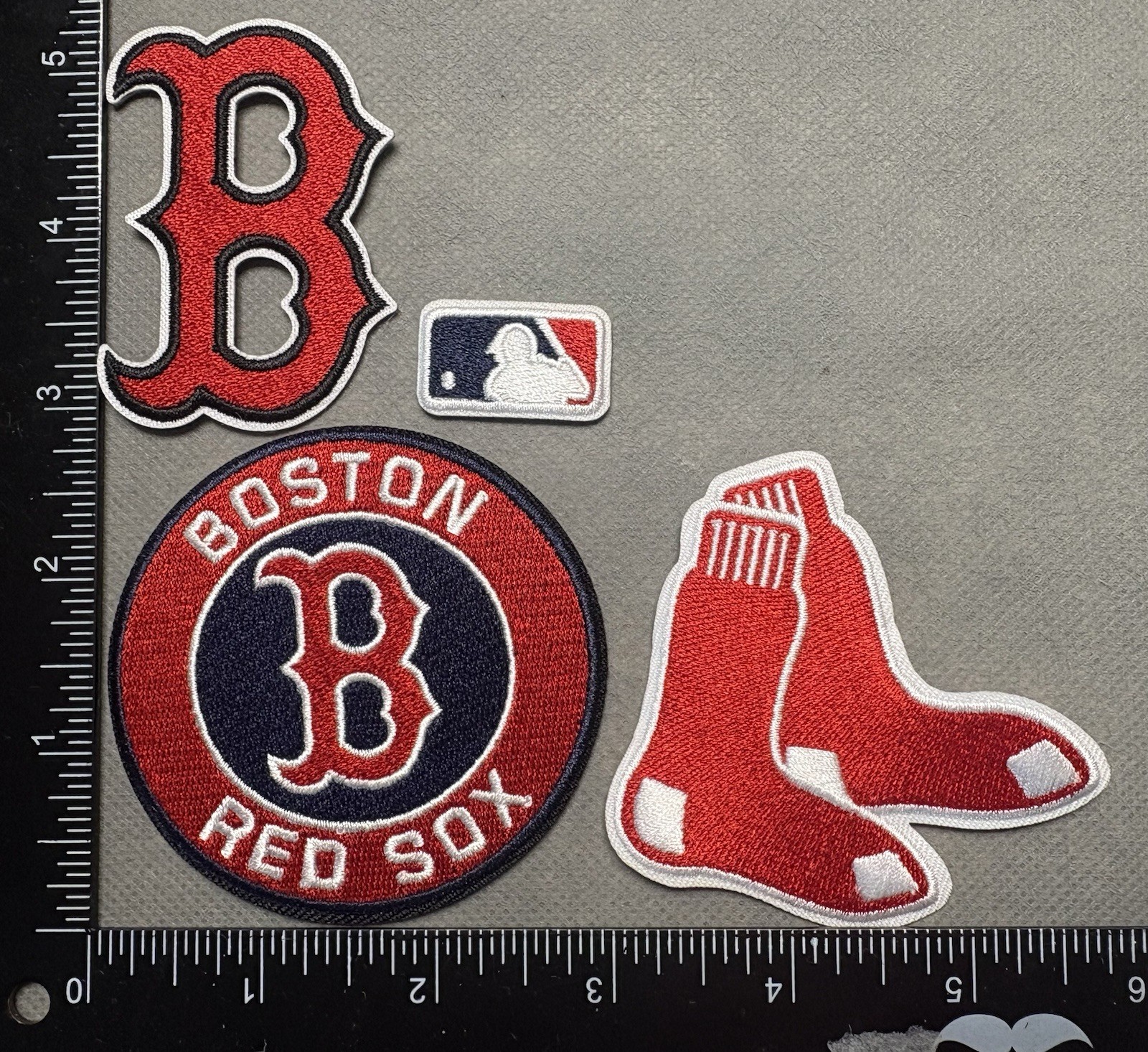 BOSTON RED SOX LOT SET OF 4 MLB BASEBALL IRON ON PATCHES
