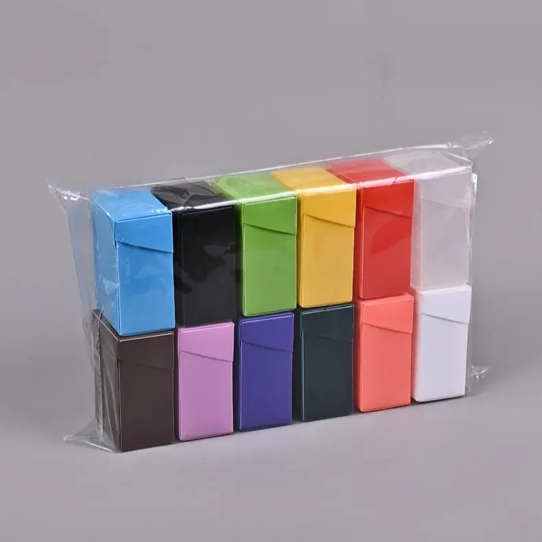 1pc Trading Card Storage Box Solid Color Card Holder Organizer Sports And Games
