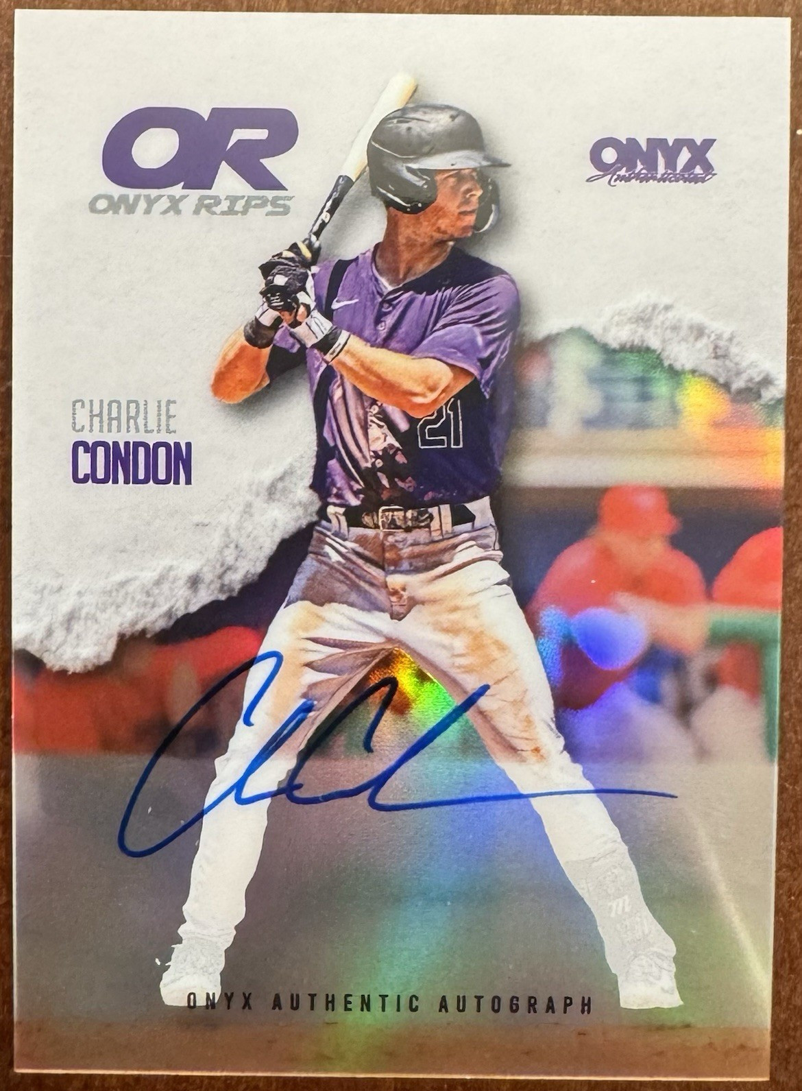 2025 Onyx Rips Charlie Condon Autograph #RAB-CHCO Colorado Rockies