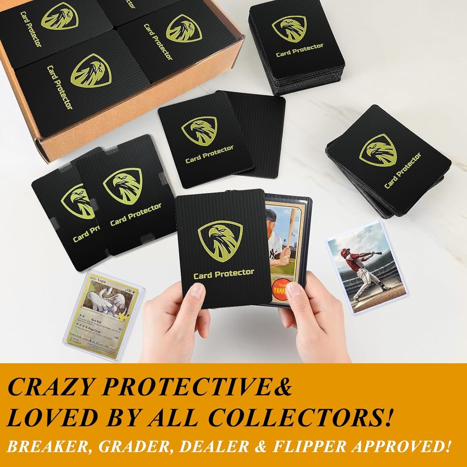 Lightweight Plastic Slab Savers for Trading Cards – 110-Pack, 3.5×4.5 inches