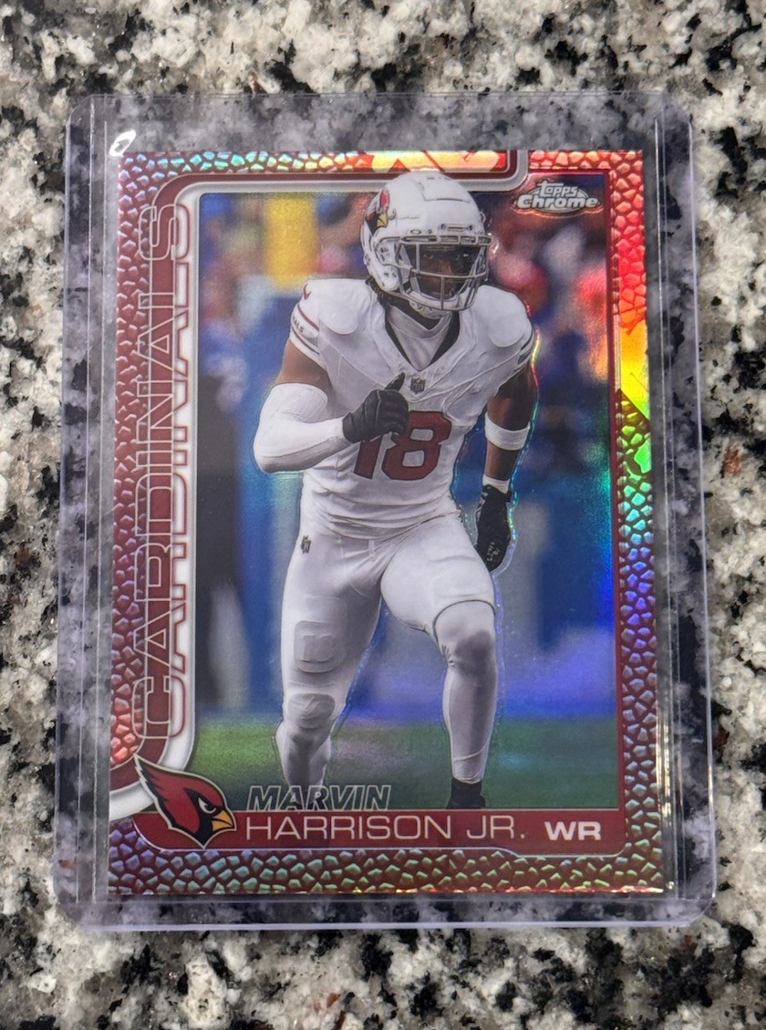Marvin Harrison Jr. – 2025 Topps Football #1 Leather Refractor