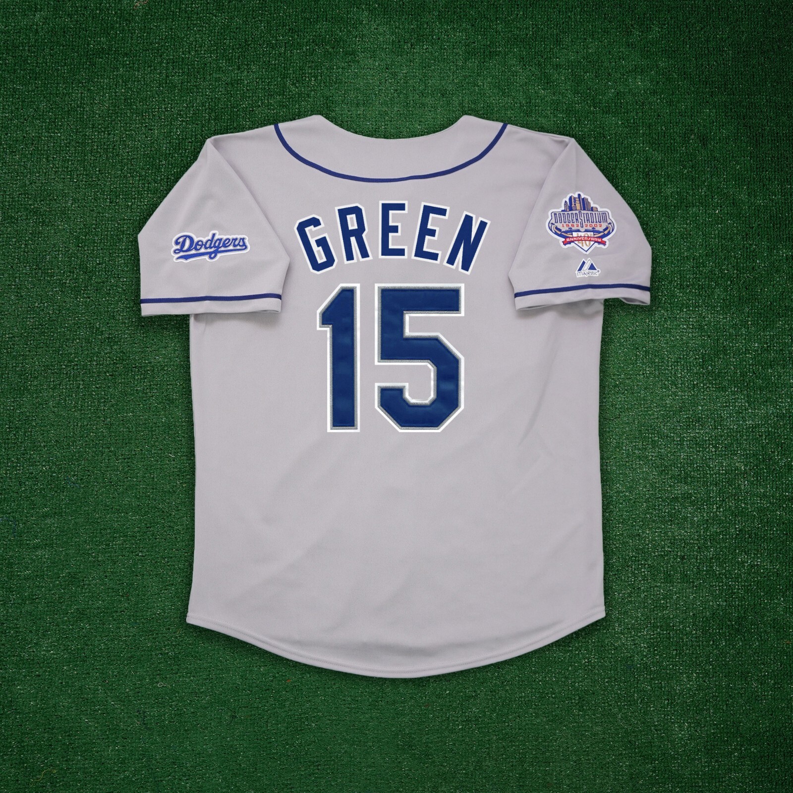 Shawn Green 2002 Los Angeles Dodgers 40th Anniv. Men’s Grey Road Jersey