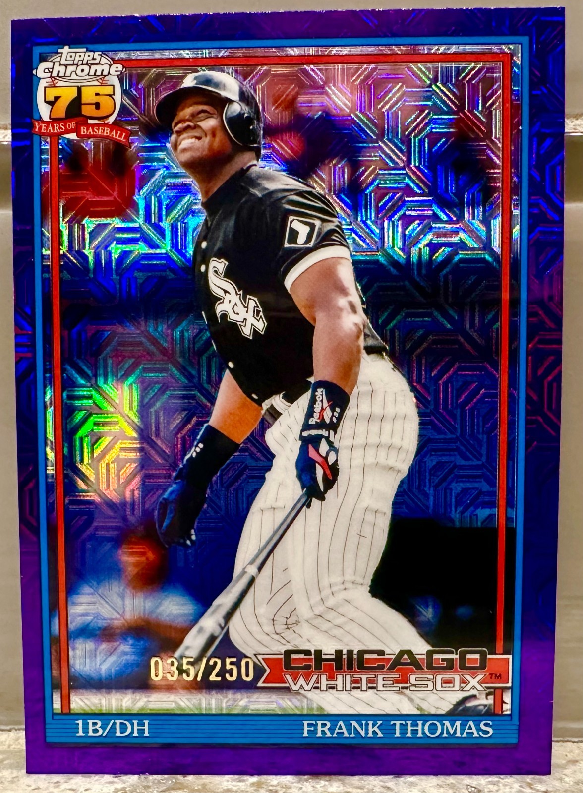 JERSEY # MATCH! 2026 Topps Series 1 Frank Thomas Purple Mojo 35/250! WHITE SOX!