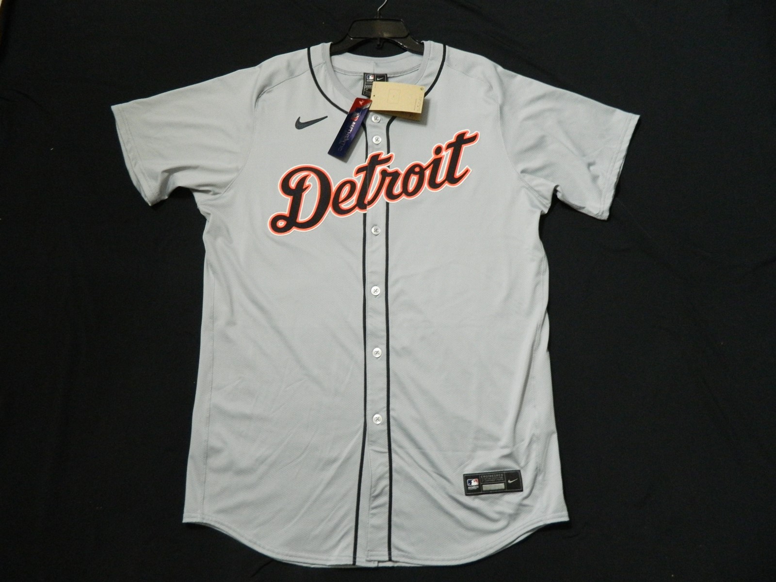 Authentic Detroit Tigers Vapor Elite Road Gray Jersey 48 Reg.$355