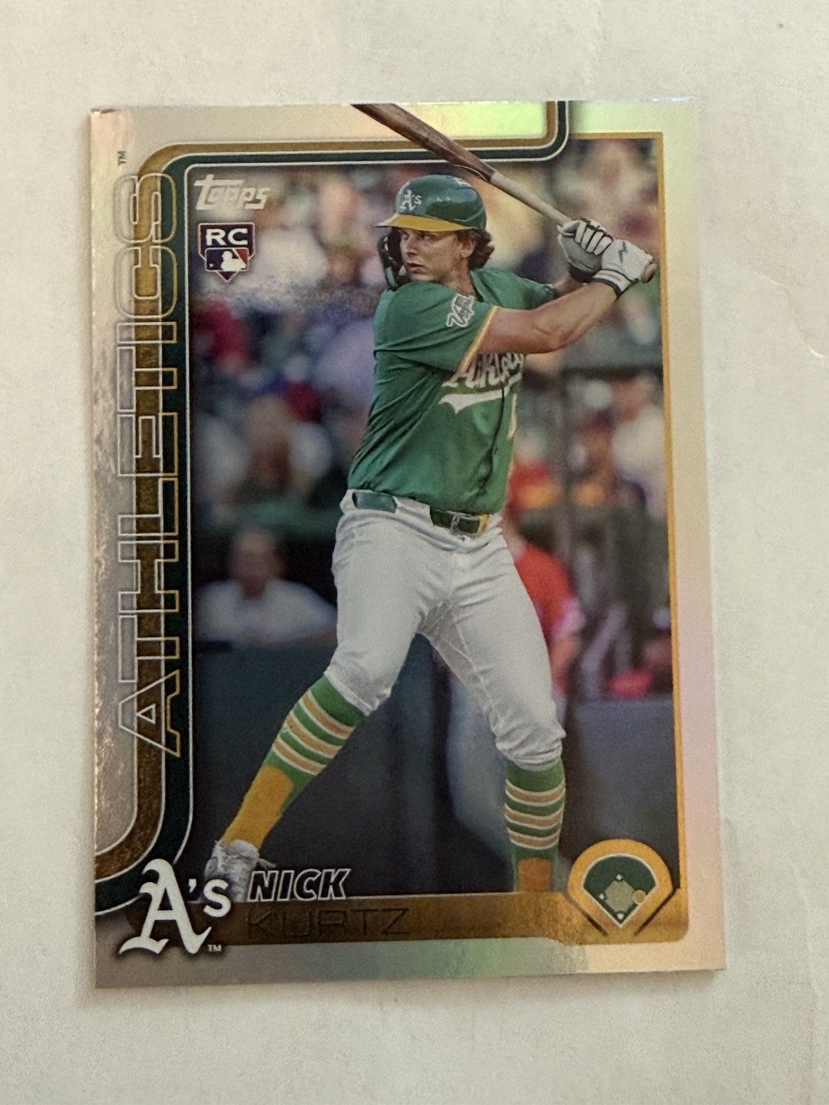 2025 Topps Update Nick Kurtz Rainbow Foil #US201 RC Rookie Athletics