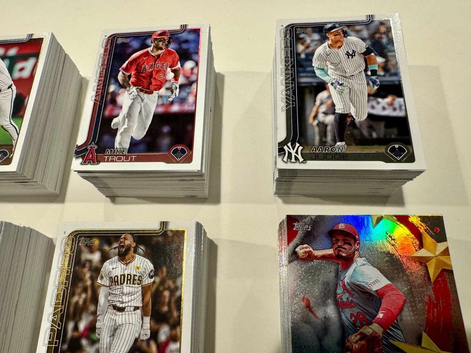 Complete Base Sets 2025 Topps Series 1, 2, Update, Stars Of MLB 1-85= 1135 Cards