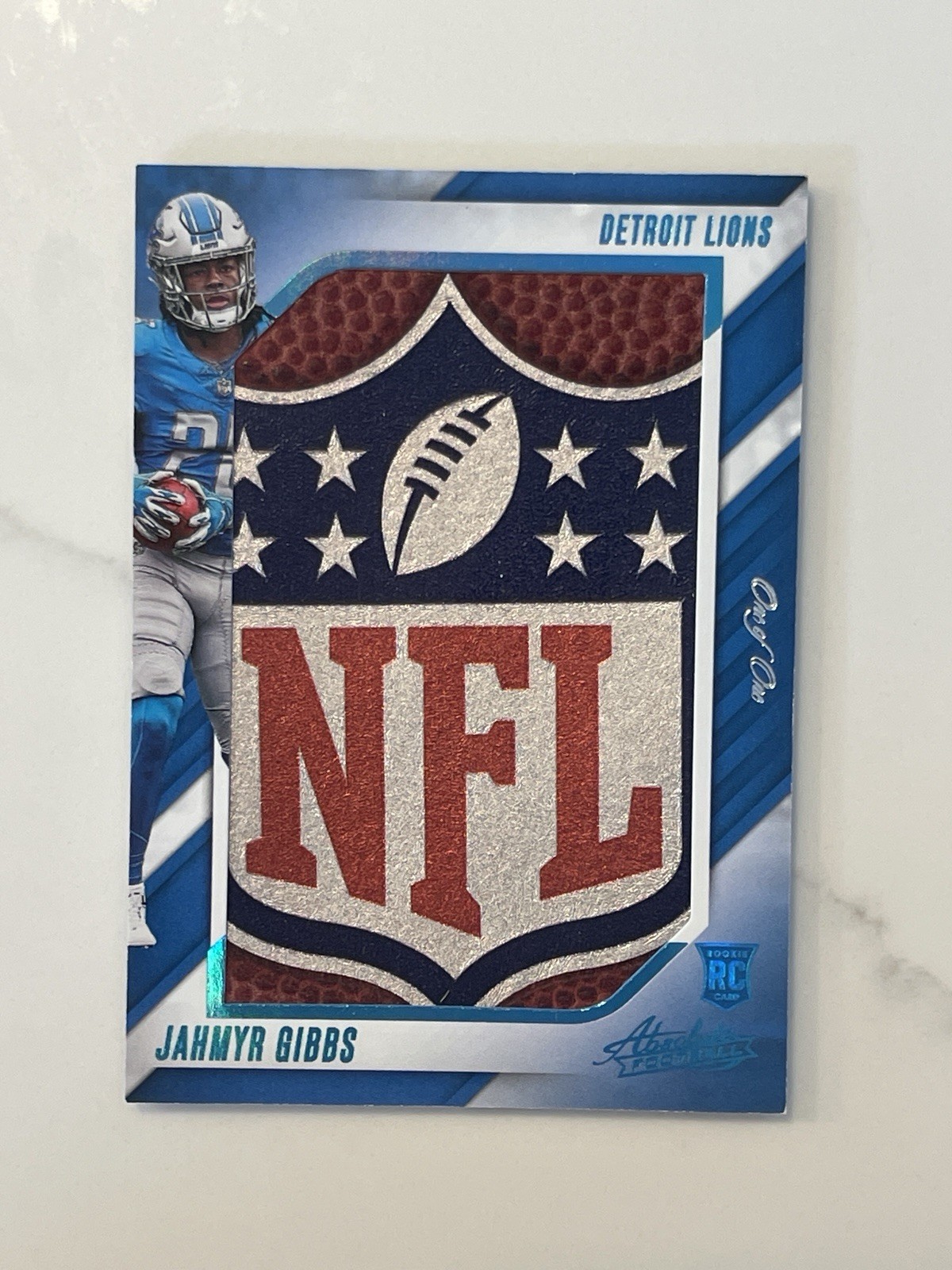 2023 Panini Absolute Jahmyr Gibbs NFL SHIELD 1/1, One Of One! JUM-13