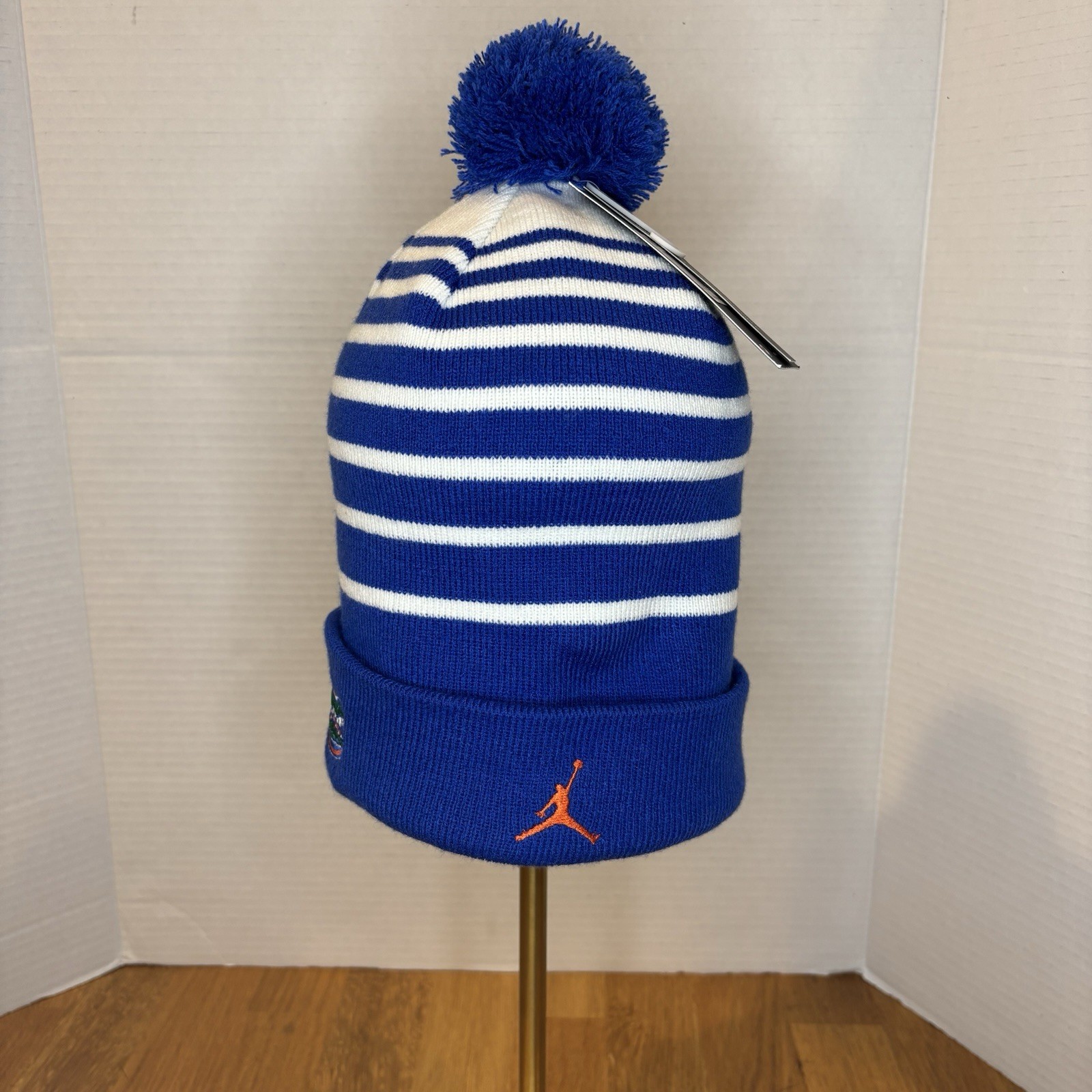 Florida Gators Team Issued Beanie Hat Winter Knit Cap Blue Jordan Football NEW