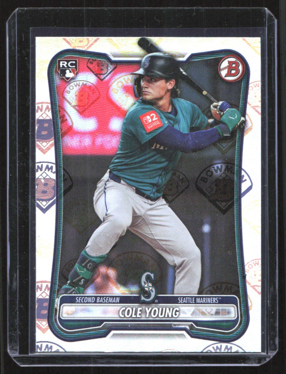 2026 Bowman Cole Young RC Logo Pattern Refractor Seattle Mariners #78