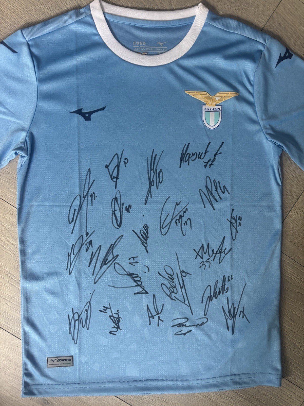 MULTI SIGNED Rare Official FULL SQUAD SS Lazio Home 25/26 Jersey PROOFS/COA