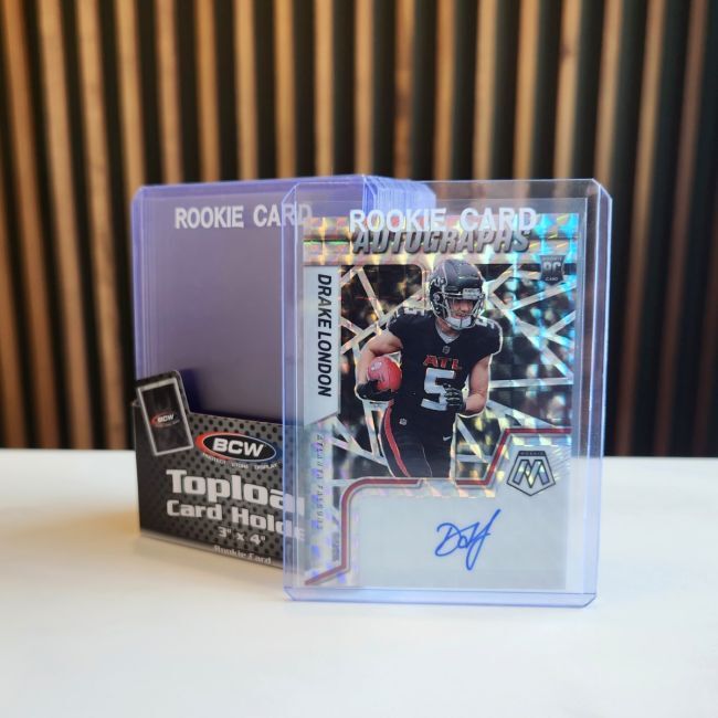 40 pks of 25 (1000) BCW 3″ x 4″ Wht Imprinted “Rookie Card” Topload Card Holders