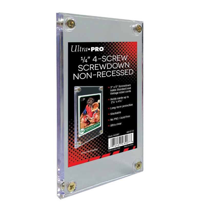 (1) Ultra Pro 4-Screw Screwdown Trading Card Holder Regular Non-Recessed