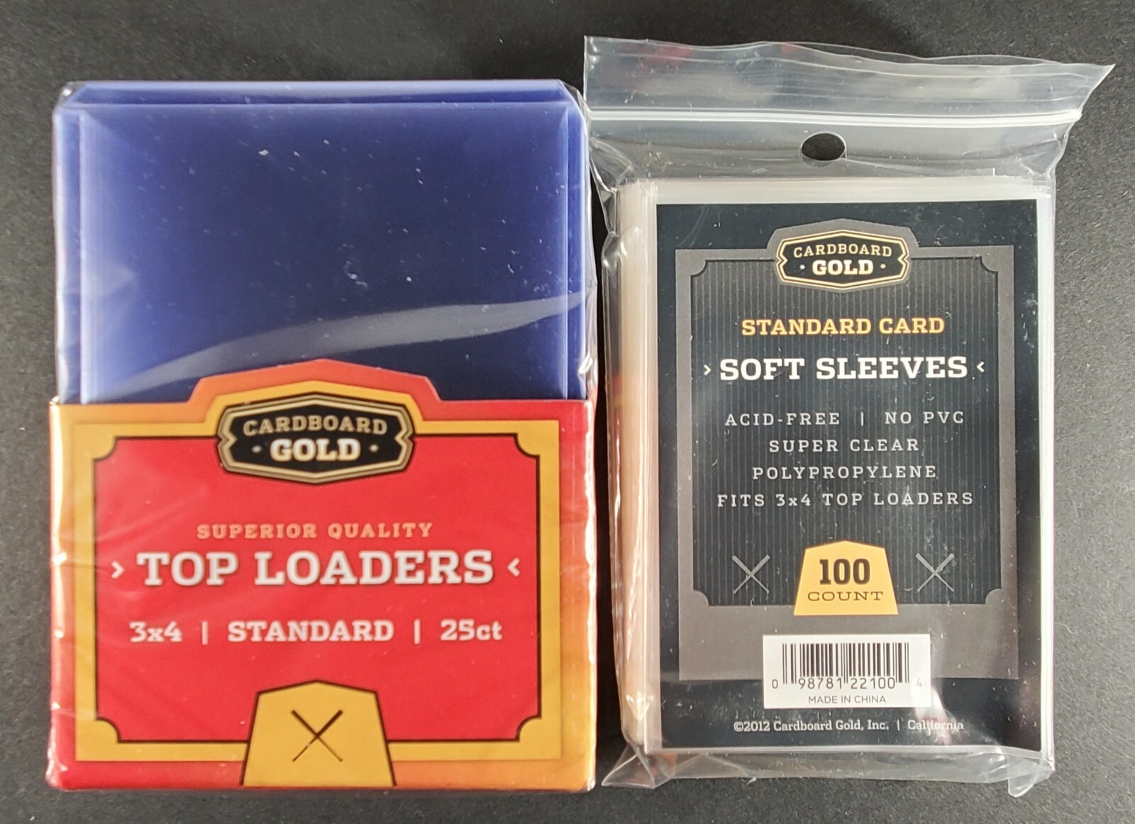 Cardboard Gold Top Loaders 3×4 Standard + Penny Sleeves 25 50 100 200 500 1000