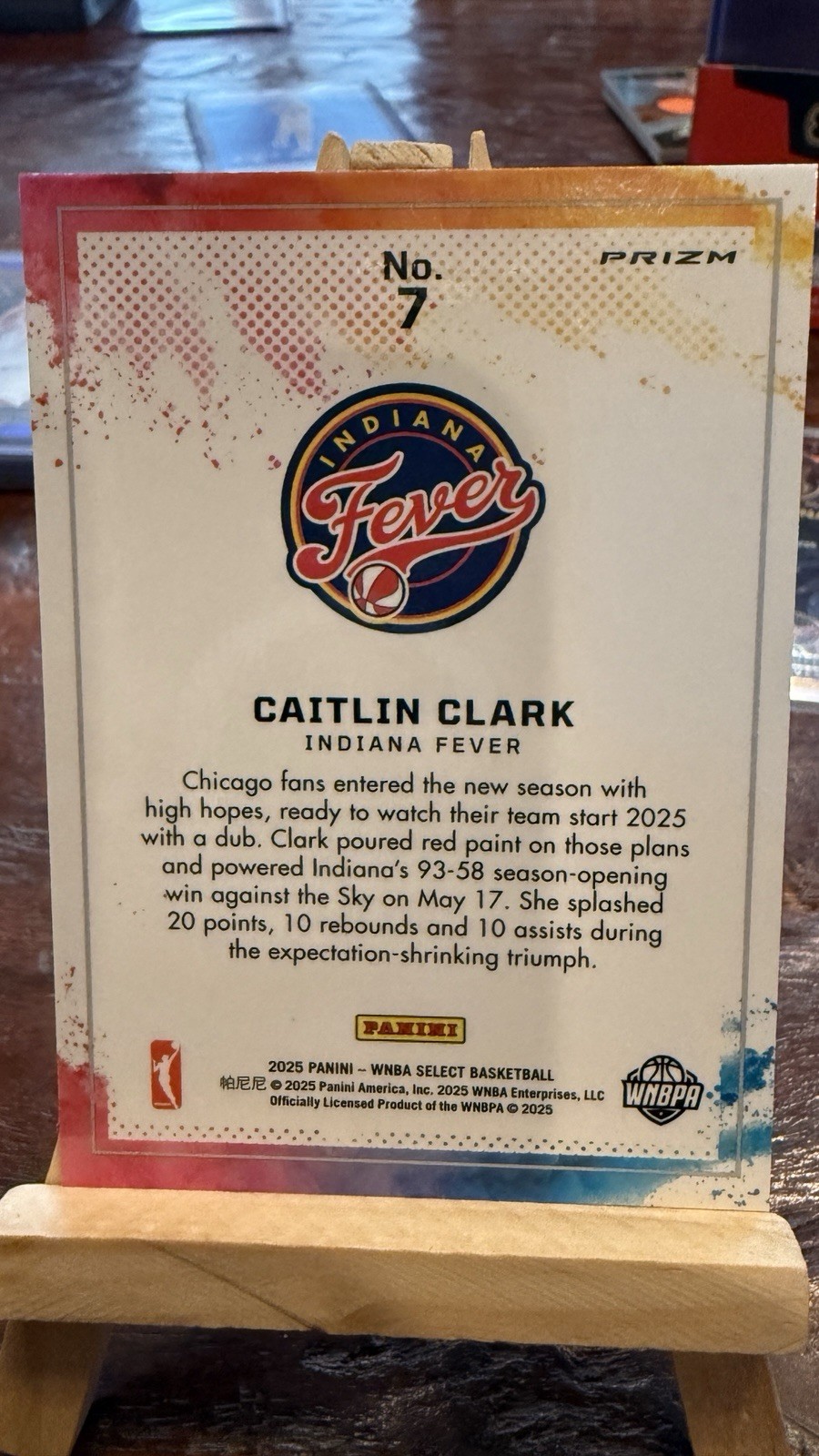 CAITLIN CLARK 2025-26 SELECT WNBA SELECT #7 BLACK COLOR BLAST CASE HIT SSP
