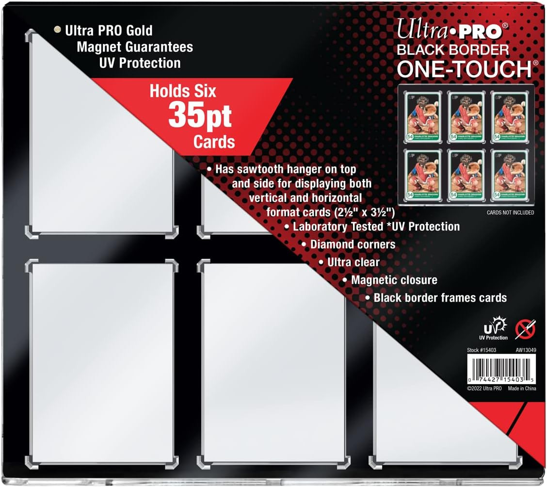 – Black Border ONE-Touch 6 Graded Card Display Case, Show Off & Protect Standard
