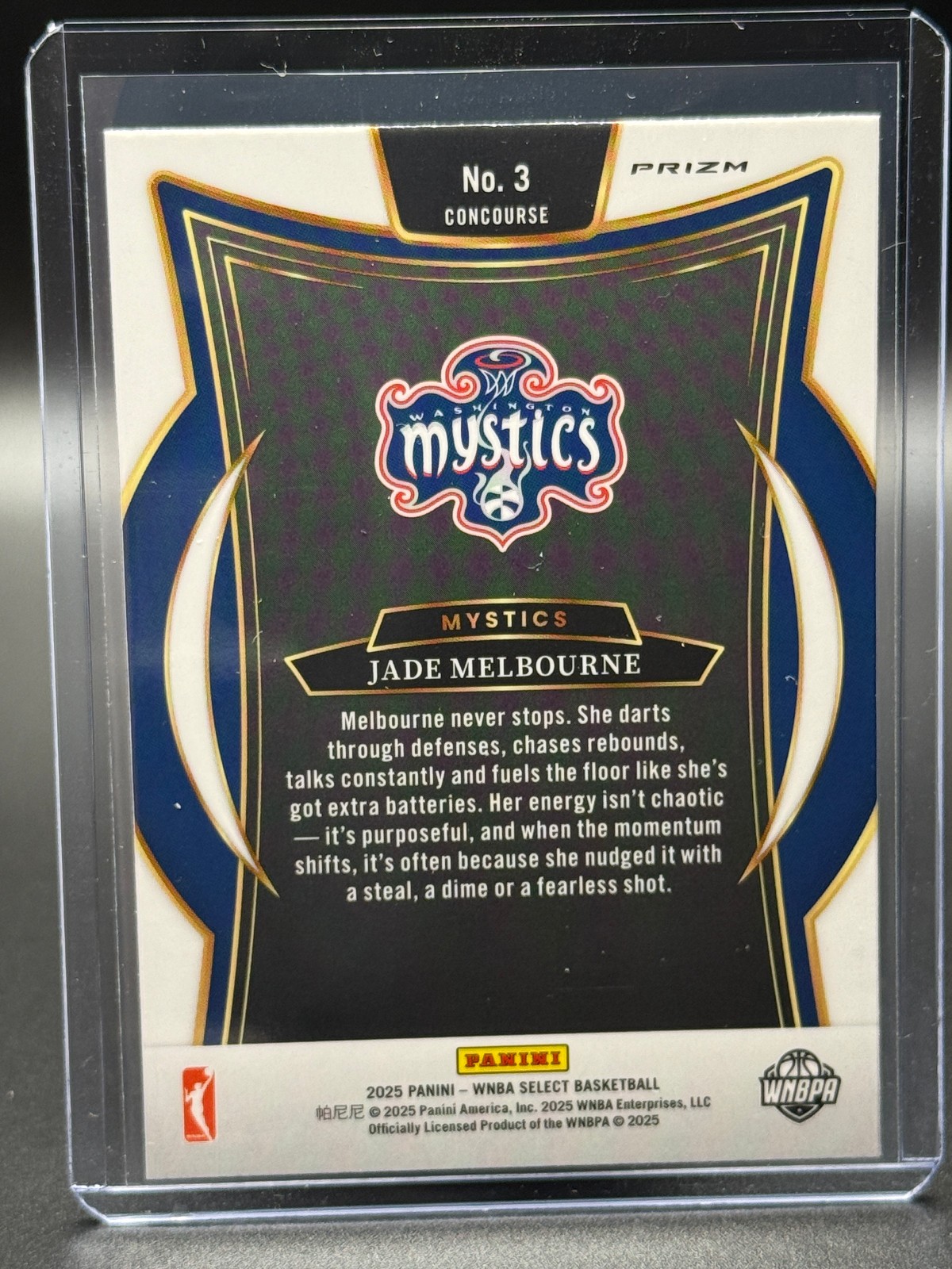 2025 Panini Select WNBA- Jade Melbourne #3 Pink Ice Prizm