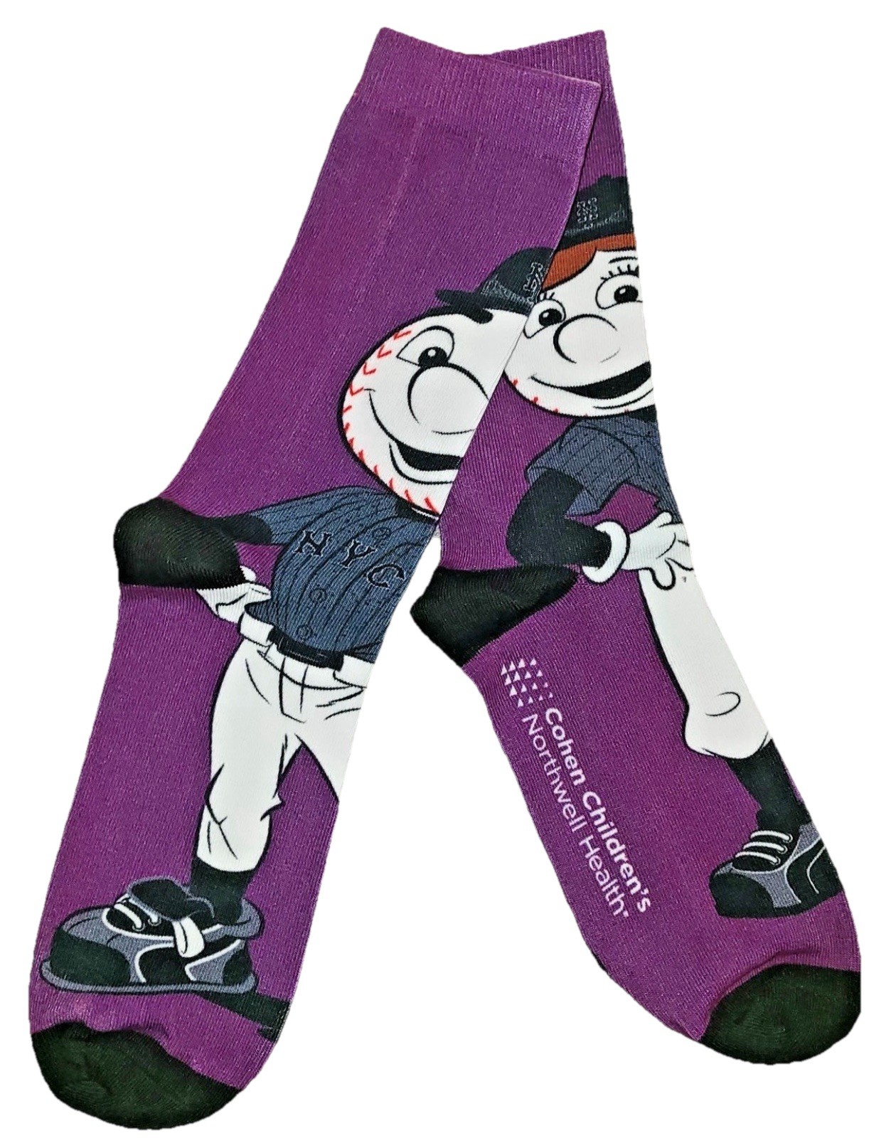 Brand New One Pair New York Mets Mr. & Mrs. Met City Connect Kids Club Socks