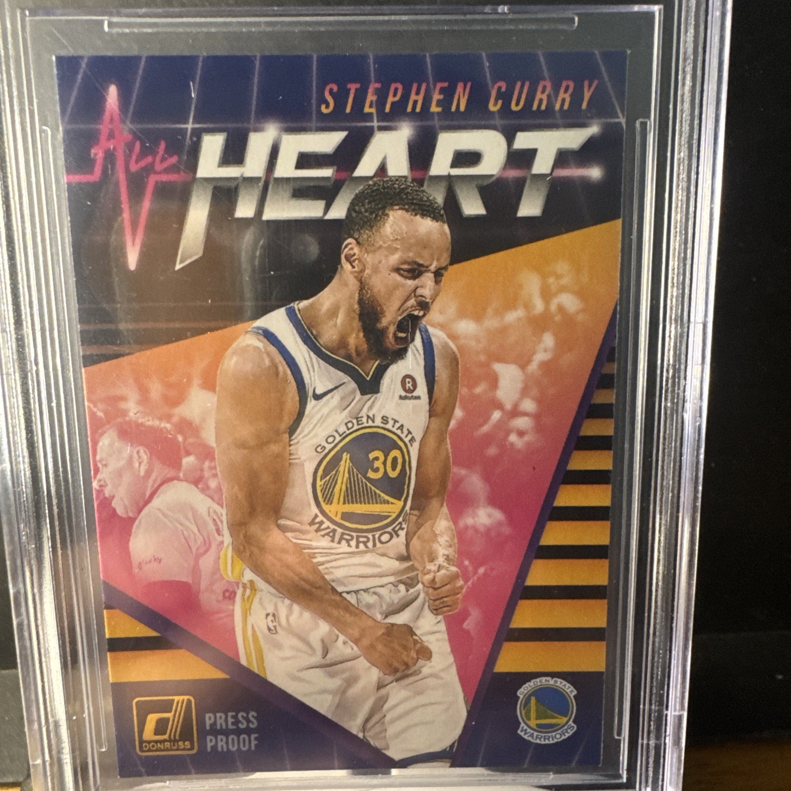 Stephen Curry 23-24 3-pt Challenge Patch 18-19 Panini Optic All Heart Card BGS 9