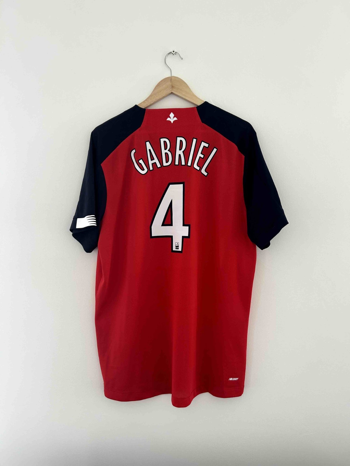 Authentic Lille 2019/20 Home Shirt – GABRIEL #4 – XL – New Balance