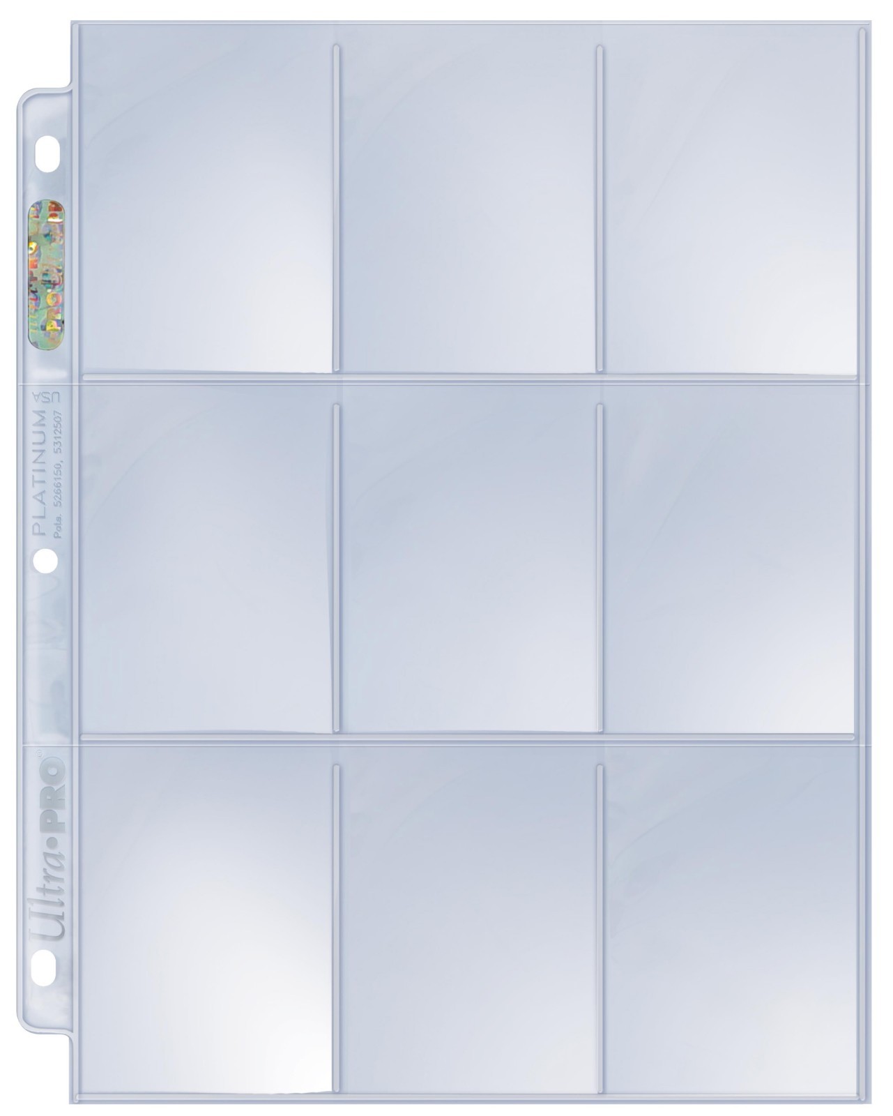 50 Ultra Pro Platinum 9-Pocket Card Pages Sheets Protectors Baseball Refill