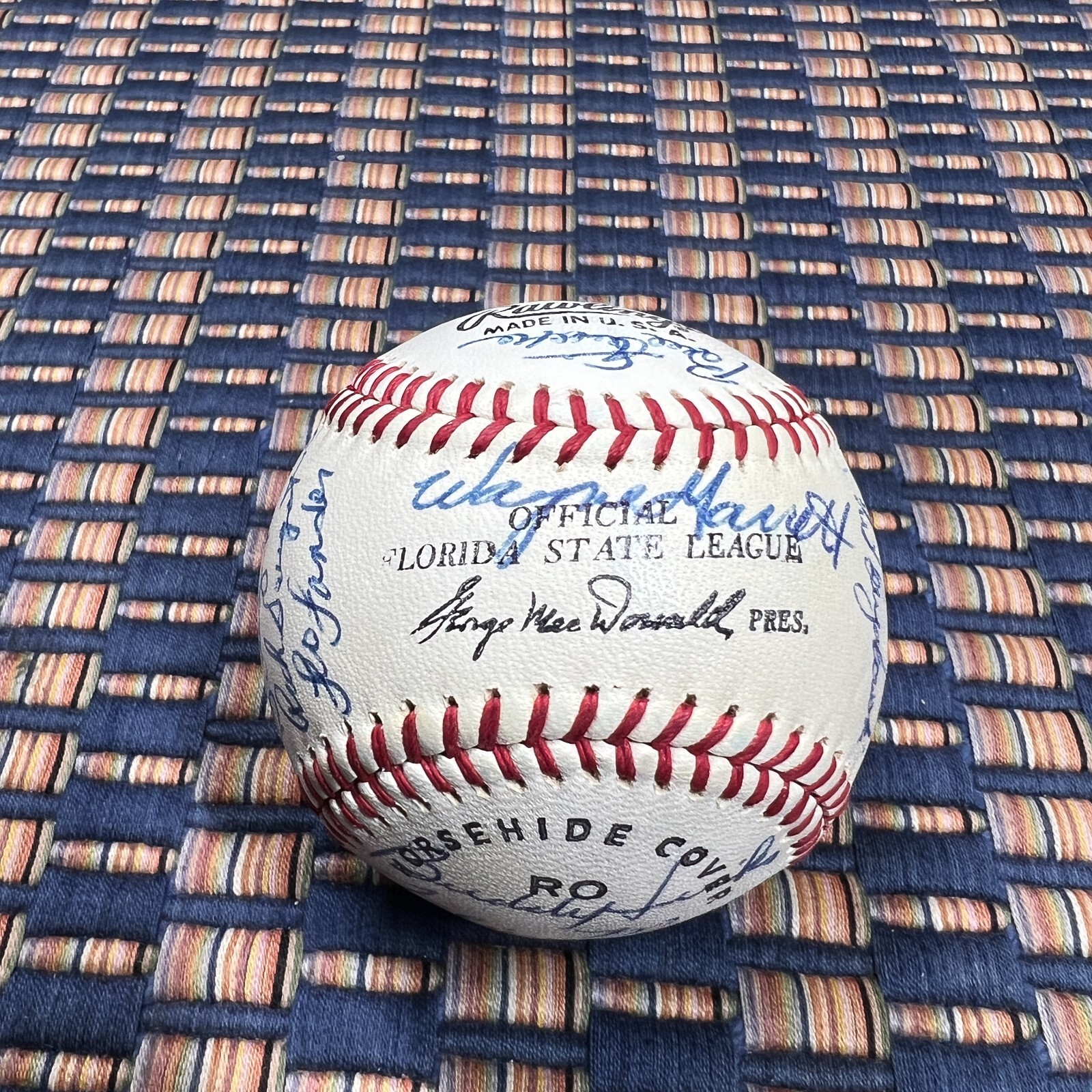 1966 West Palm Beach Braves Vintage Baseball George Mac Donald Team Signed