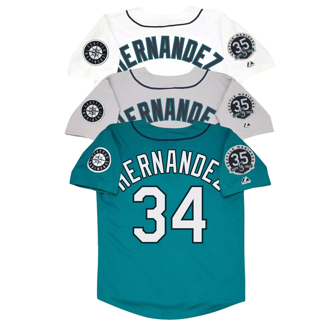 Felix Hernandez 2012 Seattle Mariners Home Road Alt Men 35th Anniversary Jersey