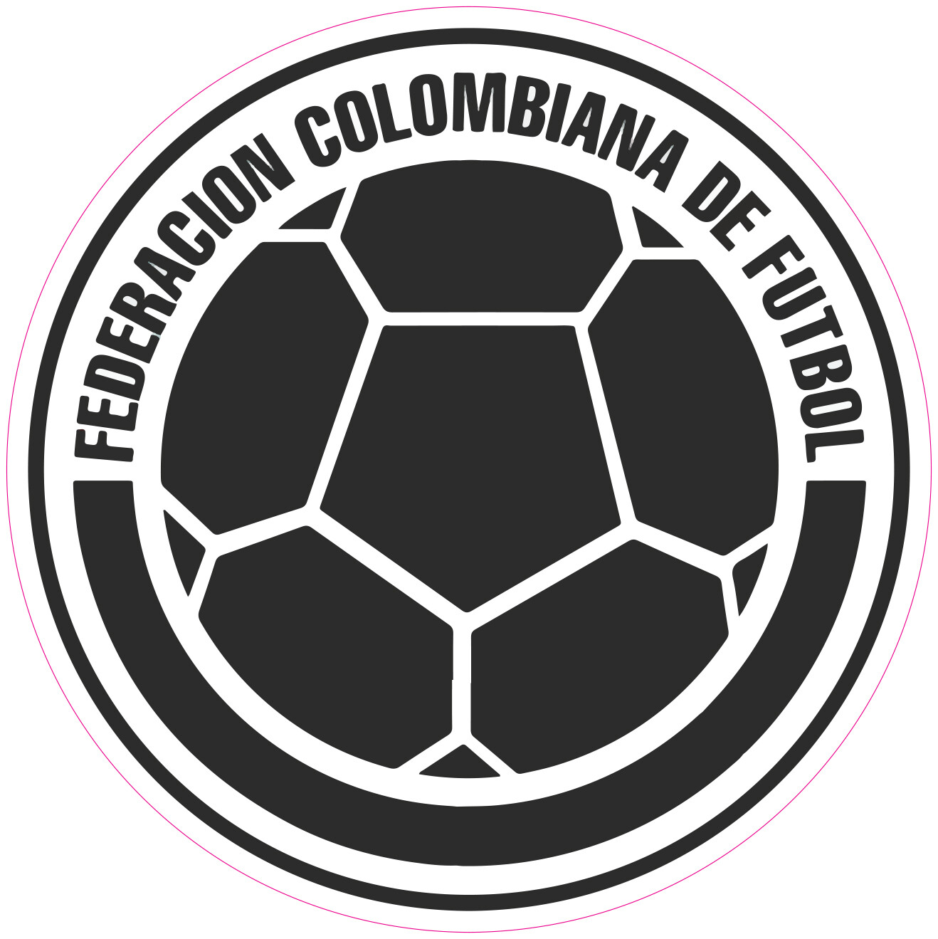 (NOT A PATCH) Colombia National Soccer Team Black Logo HTV Heat Transfer Vinyl