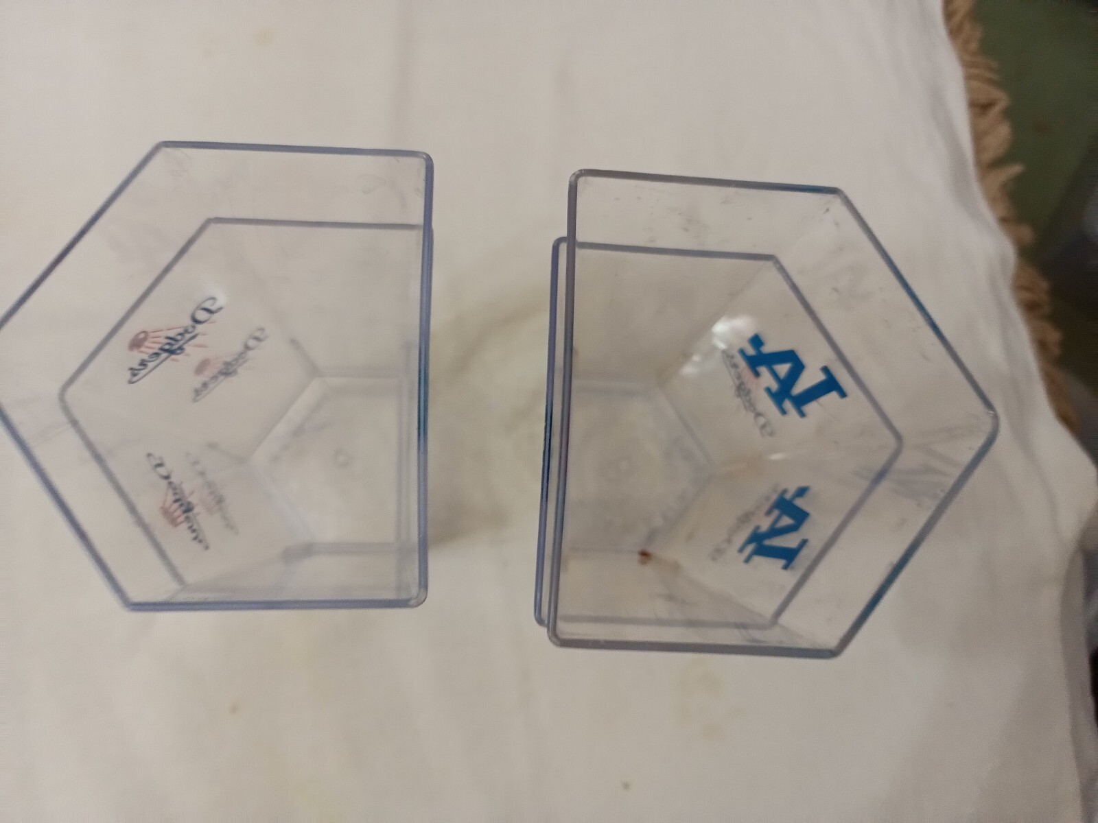 MLB Los Angeles Dodgers Stadium Cups 4.5in Plastic Base Shape Lot Of 4