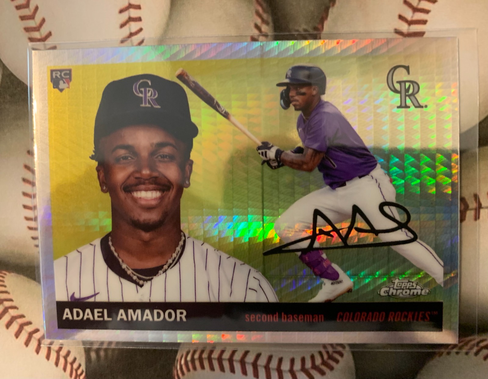 2025 Topps Chrome Platinum Anniversary Adael Amador RC Prism Refractor #358
