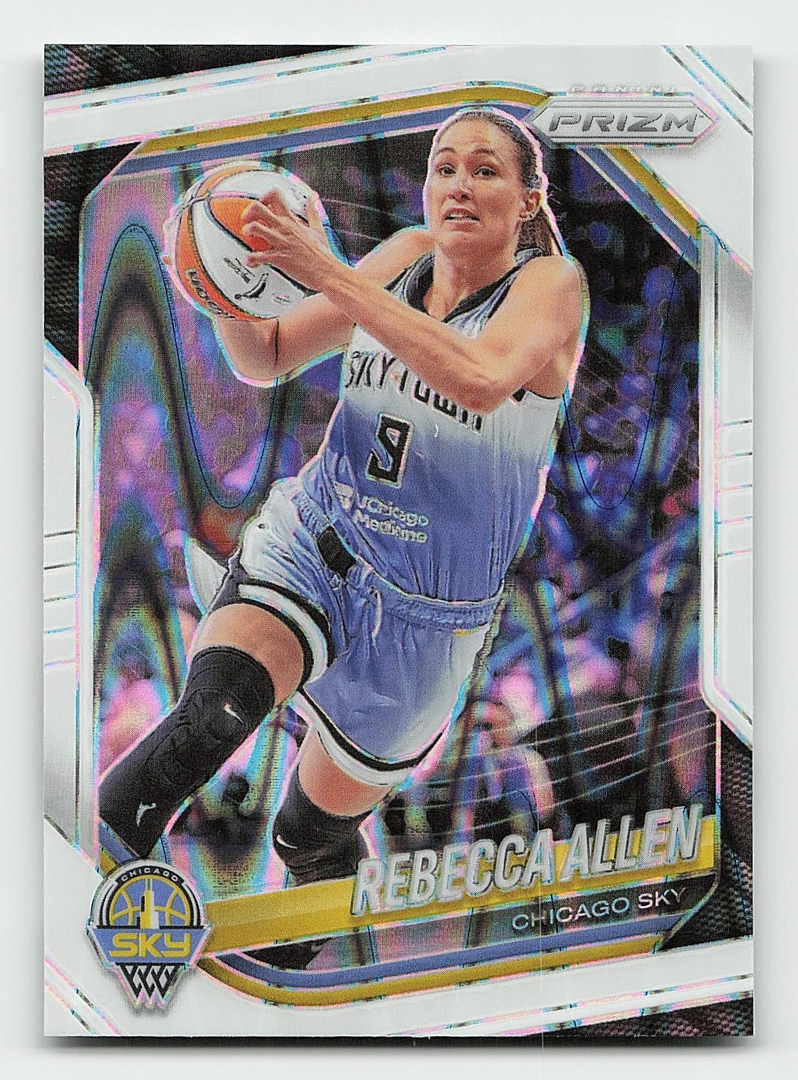 2025 Panini Prizm WNBA #67 Rebecca Allen White Seismic Prizms