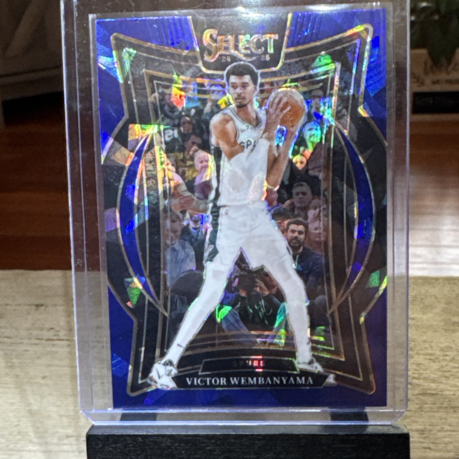 🔥 2024 Select Blue Cracked Ice Victor Wembanyama #9 Prizm Spurs Centered 🦄👽