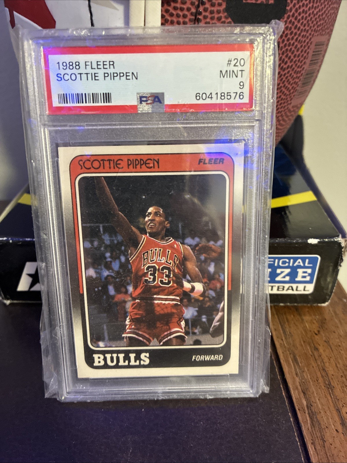 CHASE PACK RE-PACK 1988-89 Fleer Scottie Pippen RC #20 Name Misspelled On Back