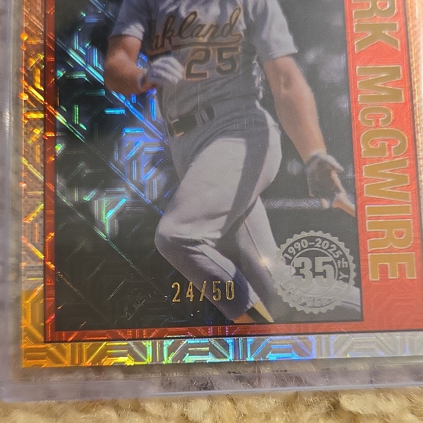 Topps Chrome Silver Pack Gold Refractor Mark McGwire #90ASC-25 /50 Athletics