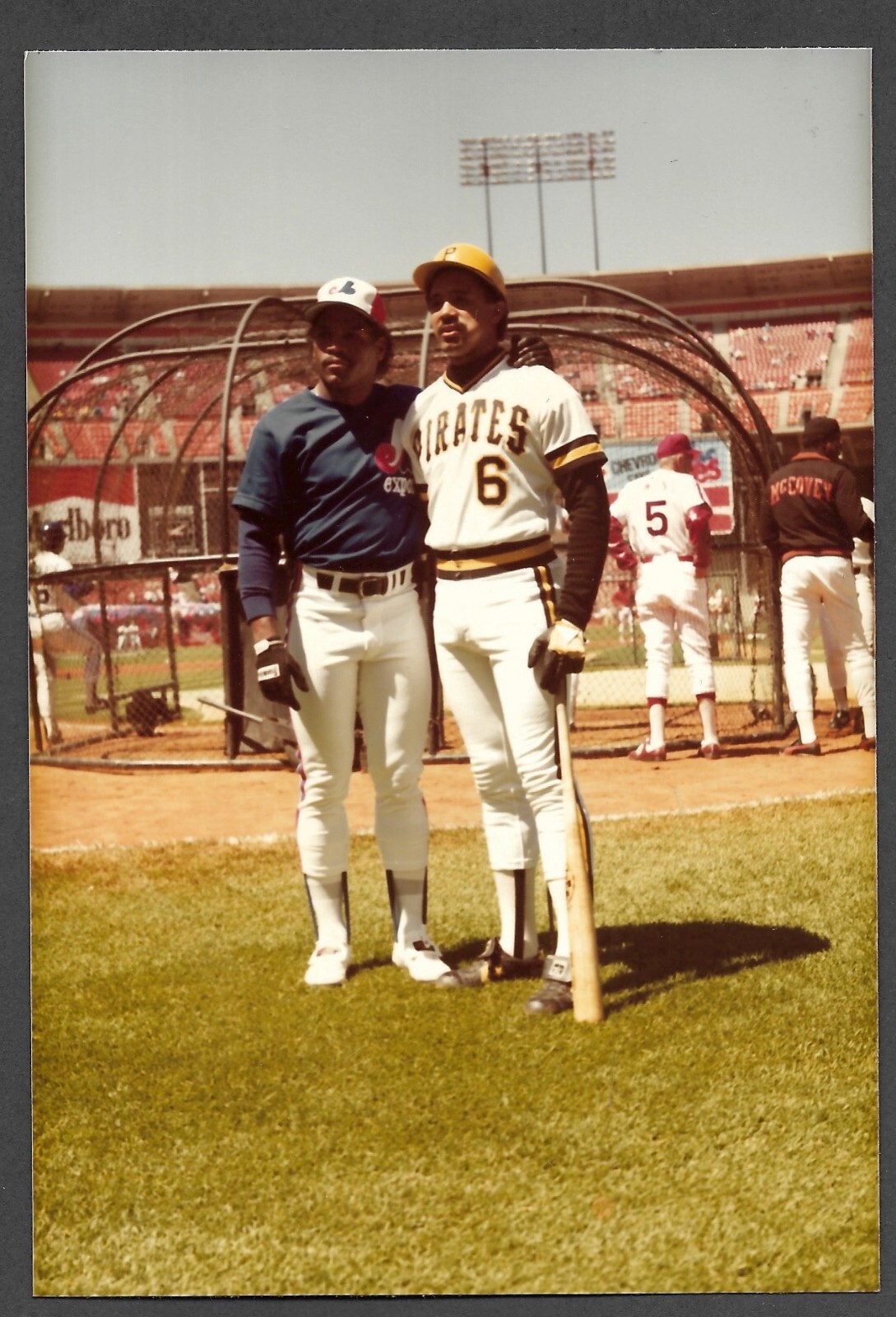 1984 ASG Tony Pena & Tim Raines UNSIGNED 4 x 5-7/8 ORIGINAL SNAPSHOT PHOTO #12