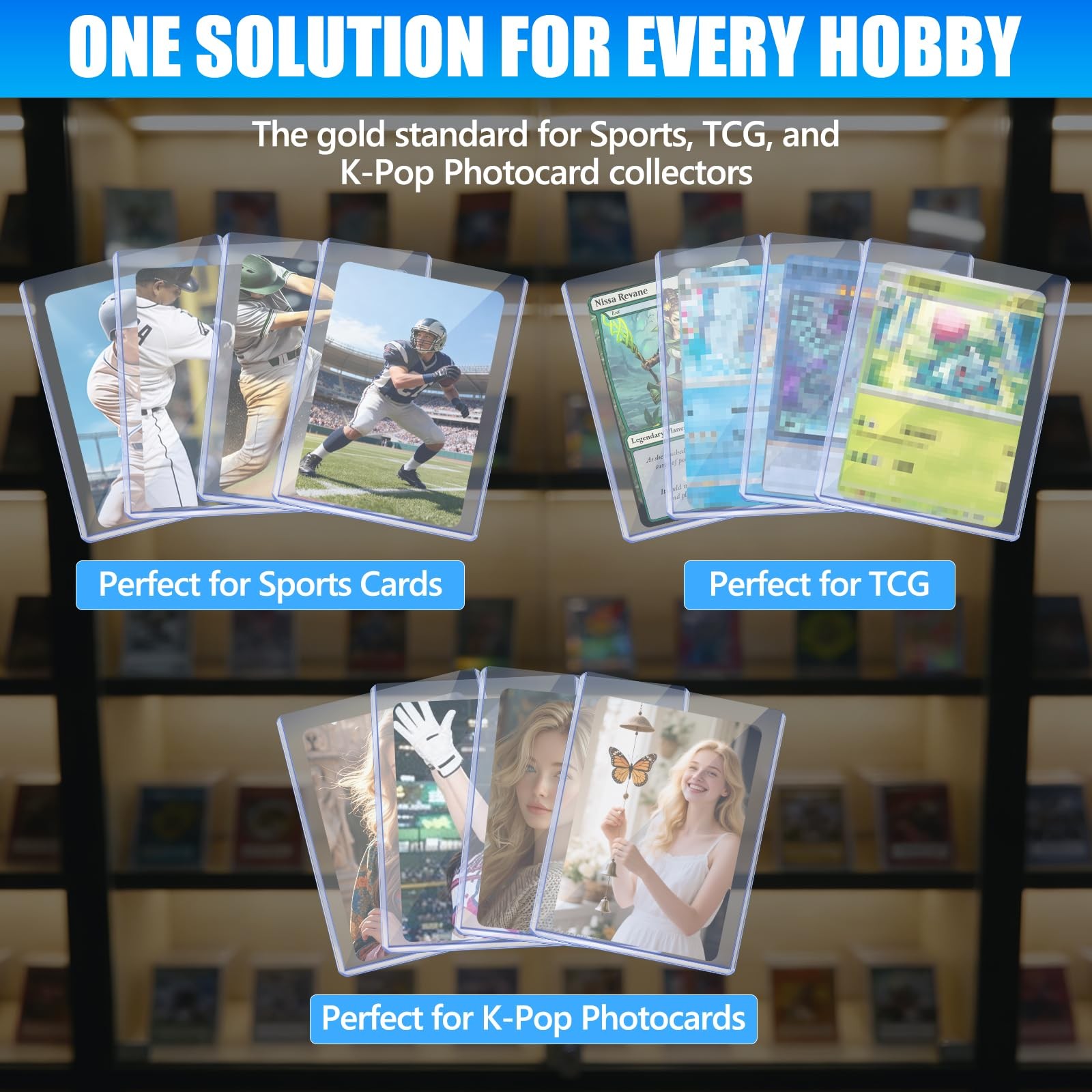 DEDC 100 Top loaders and Soft Penny Sleeves Bundle 3 x 4 Rigid Hard Card Sleeves