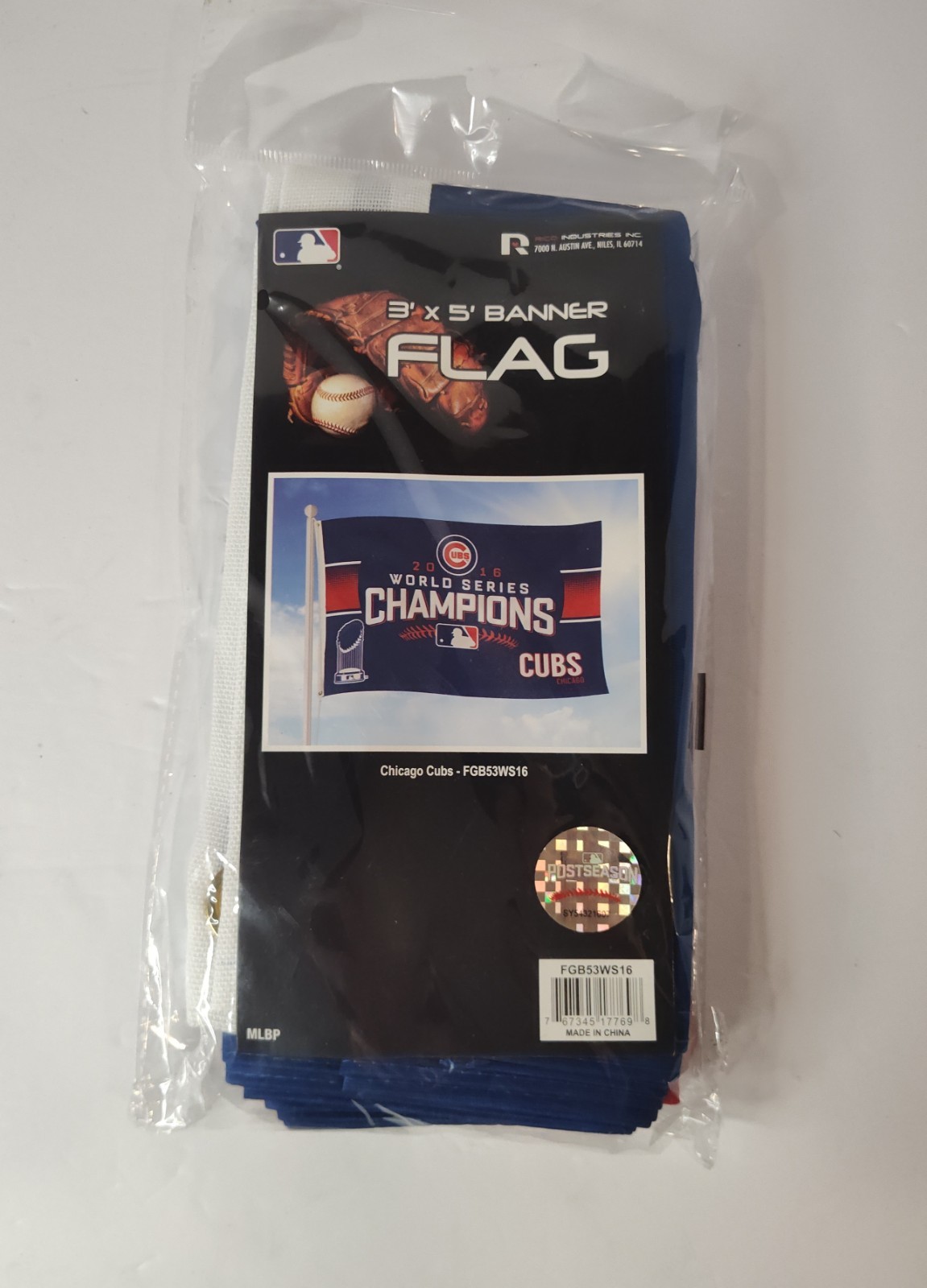 MLB Chicago Cubs 2016 World Series Champions Banner Flag 3′ X 5′ Free Shipping