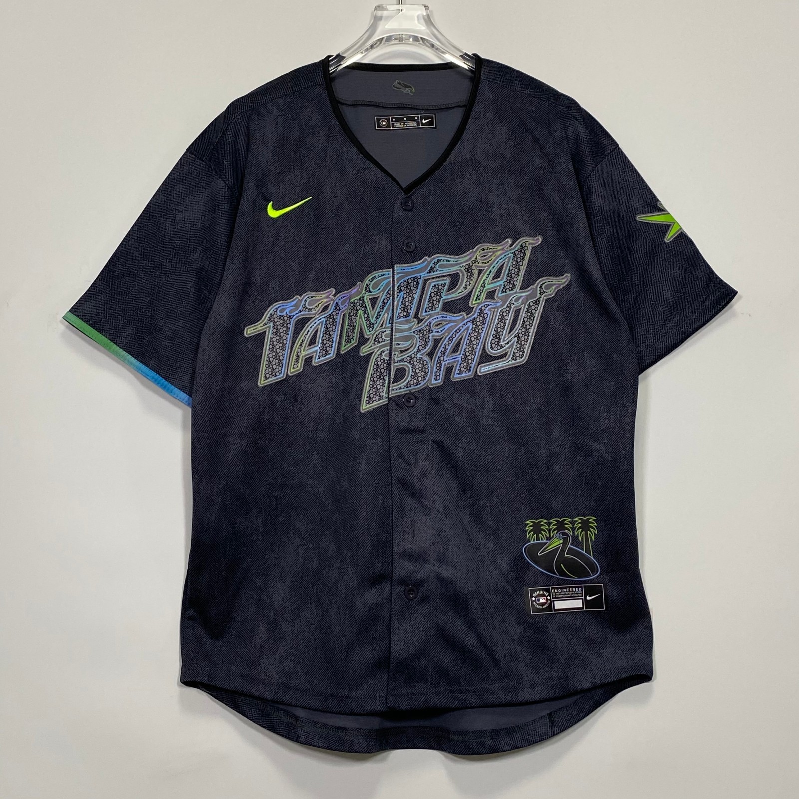 Tampa Bay Rays Blank Black Embroidered Baseball Jersey