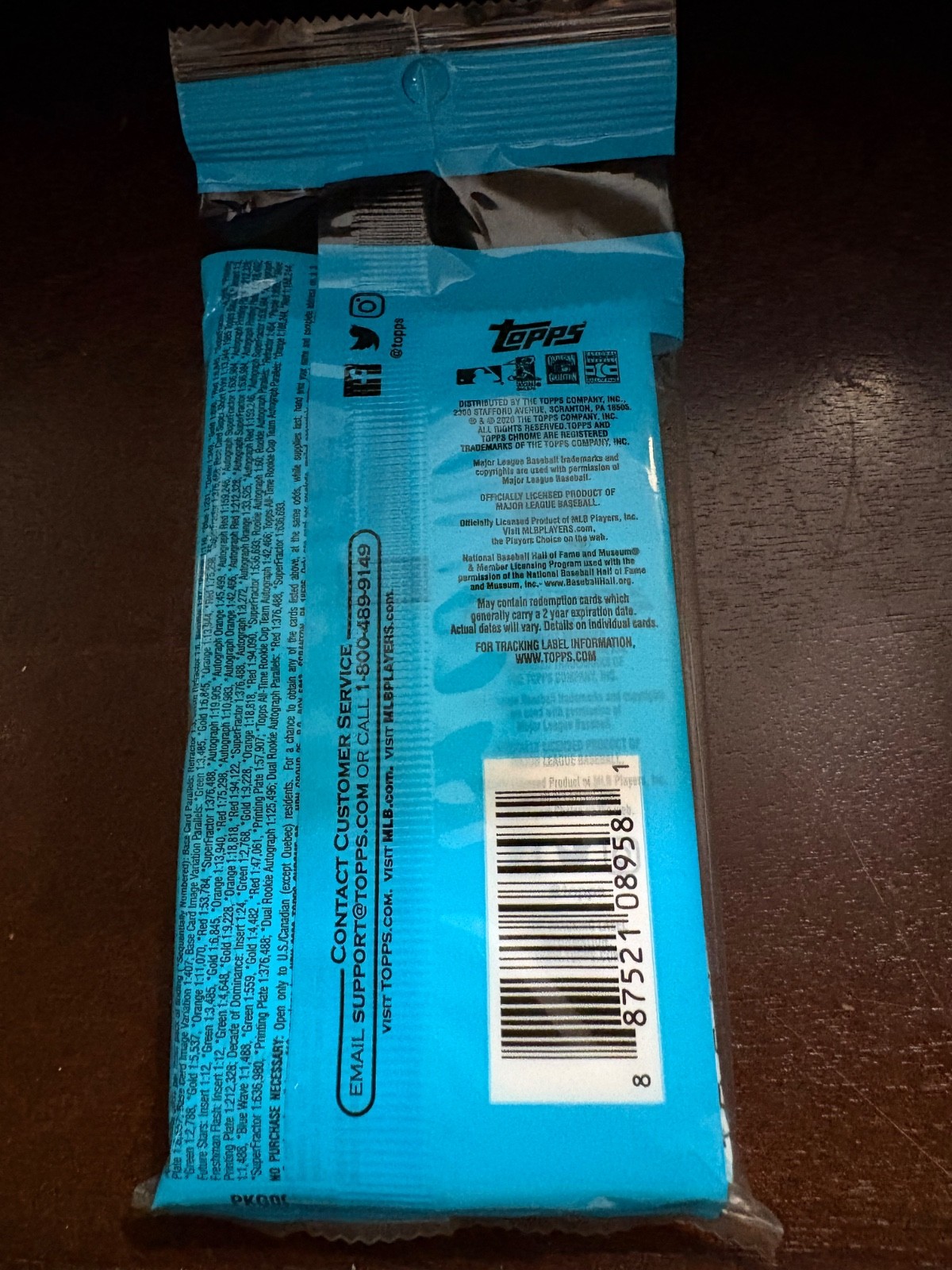 2020 MLB Topps Chrome Cello Packs Factory Sealed