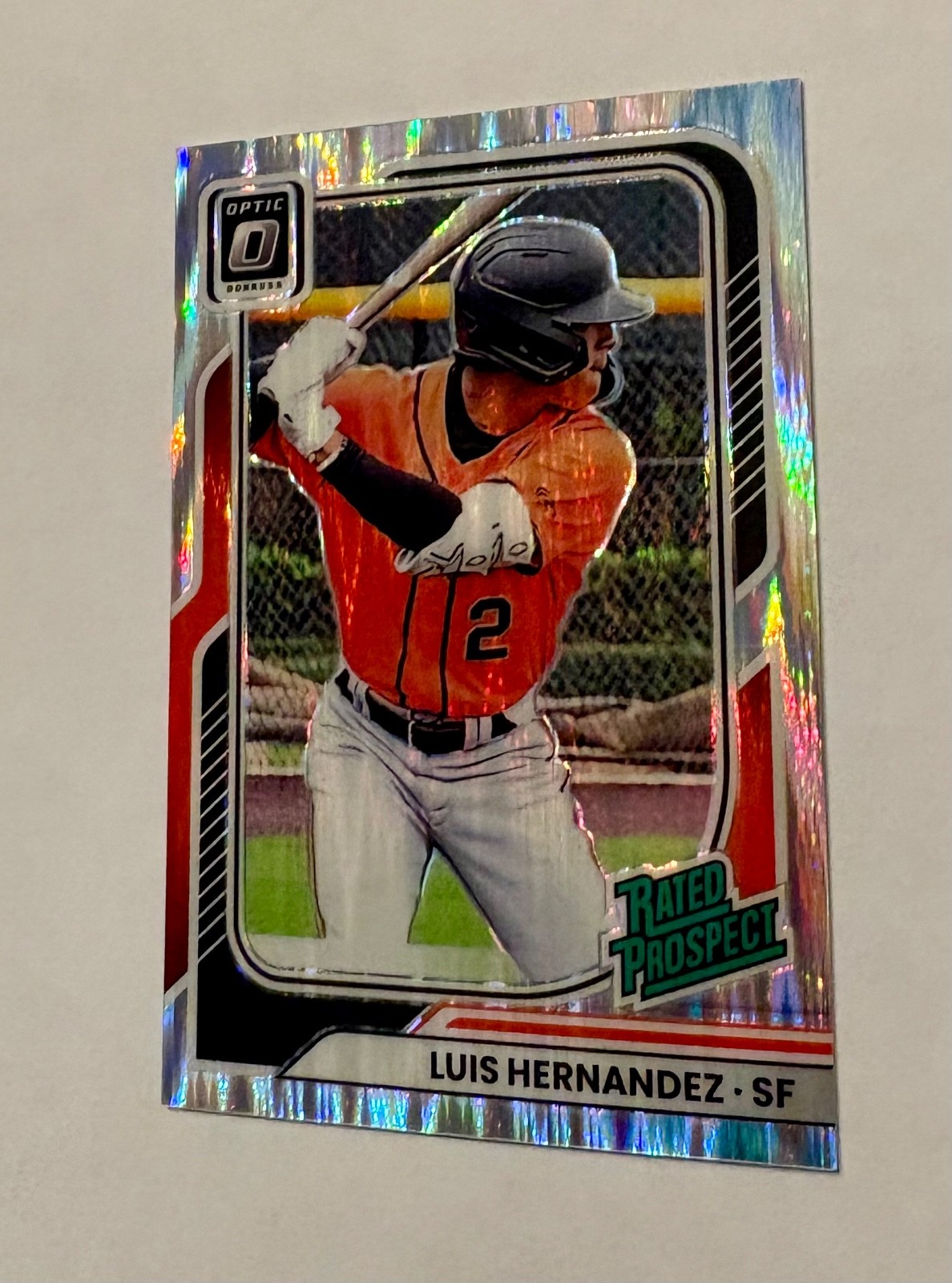 2026 Donruss Optic Luis Hernandez Silver Holo Prizm #200 Rated Prospect