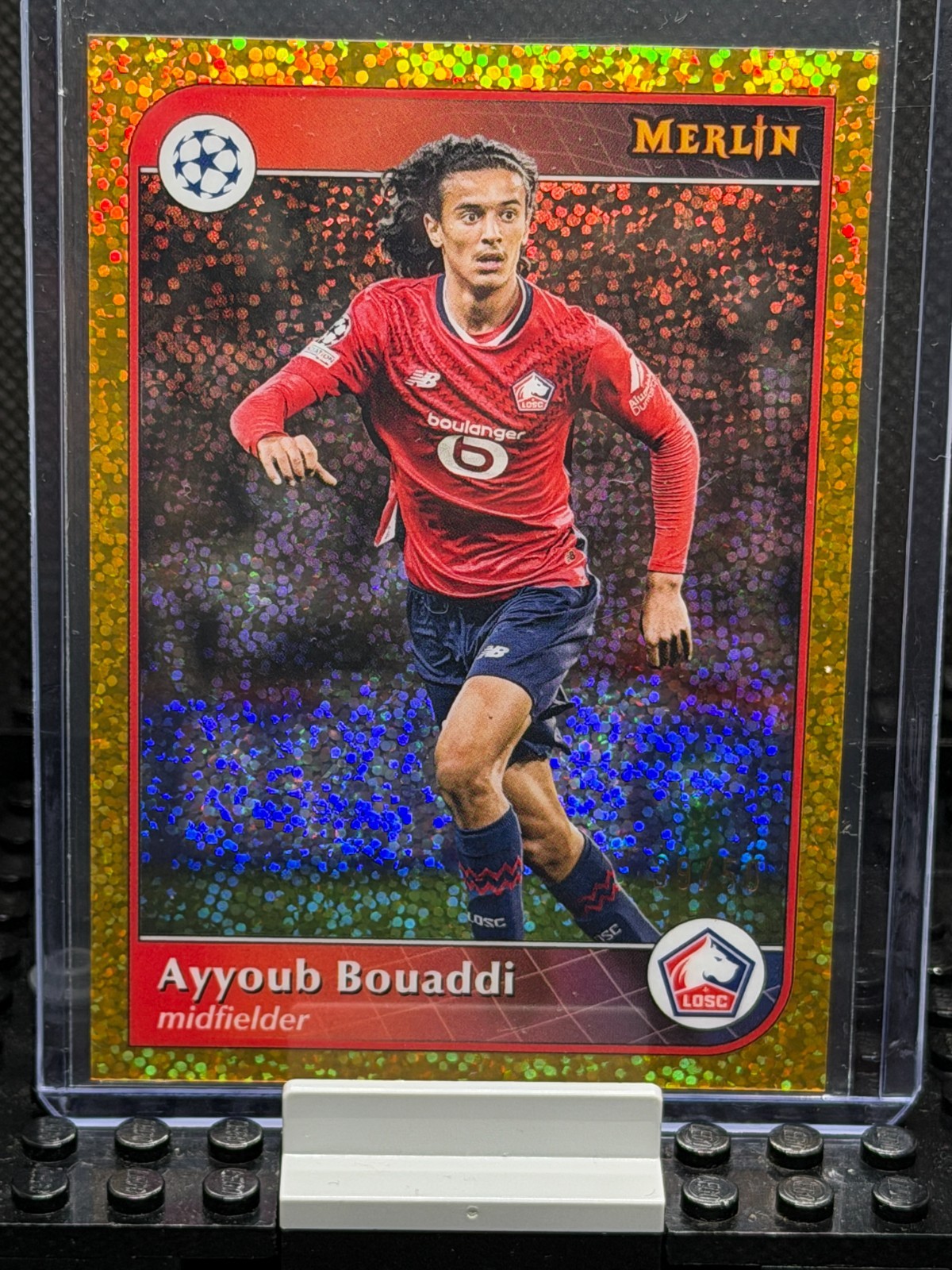 Bouaddi Ayyoub 44 LOSC Lille 2024 Topps Merlin UCC Gold Speckle x 39/50