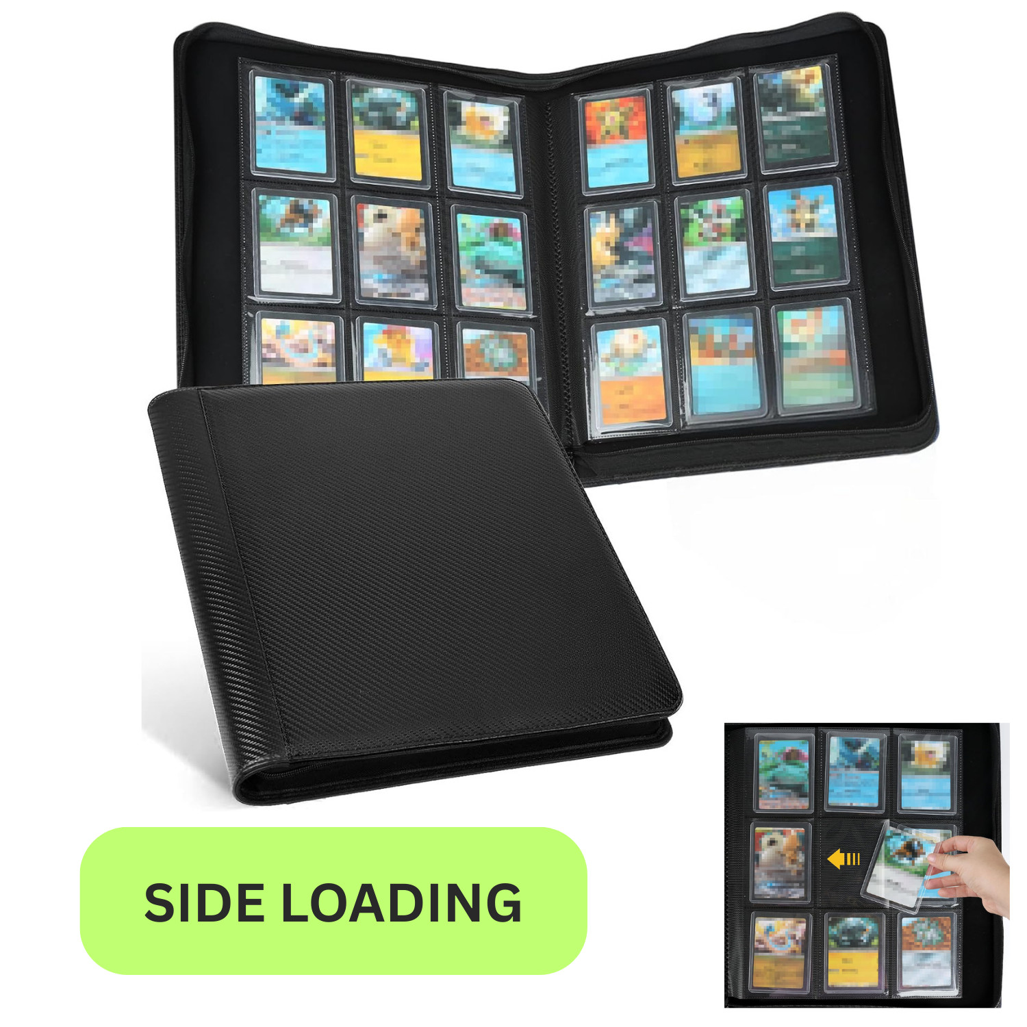 Toploader Binder Holds 288 Toploaders 9 Pocket Top Loader Binders for 3 x 4”