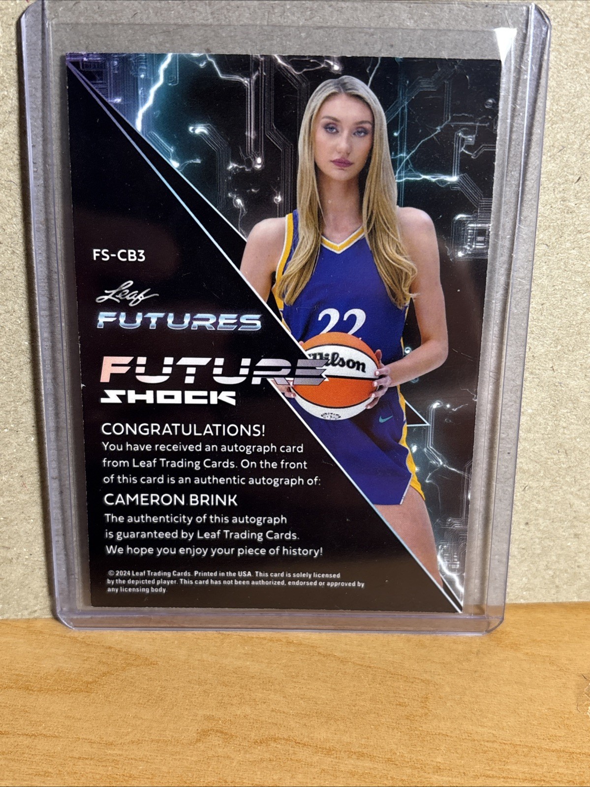 2024 Leaf Futures Multi-Sport Cameron Brink Future Shock Silver Auto #/25