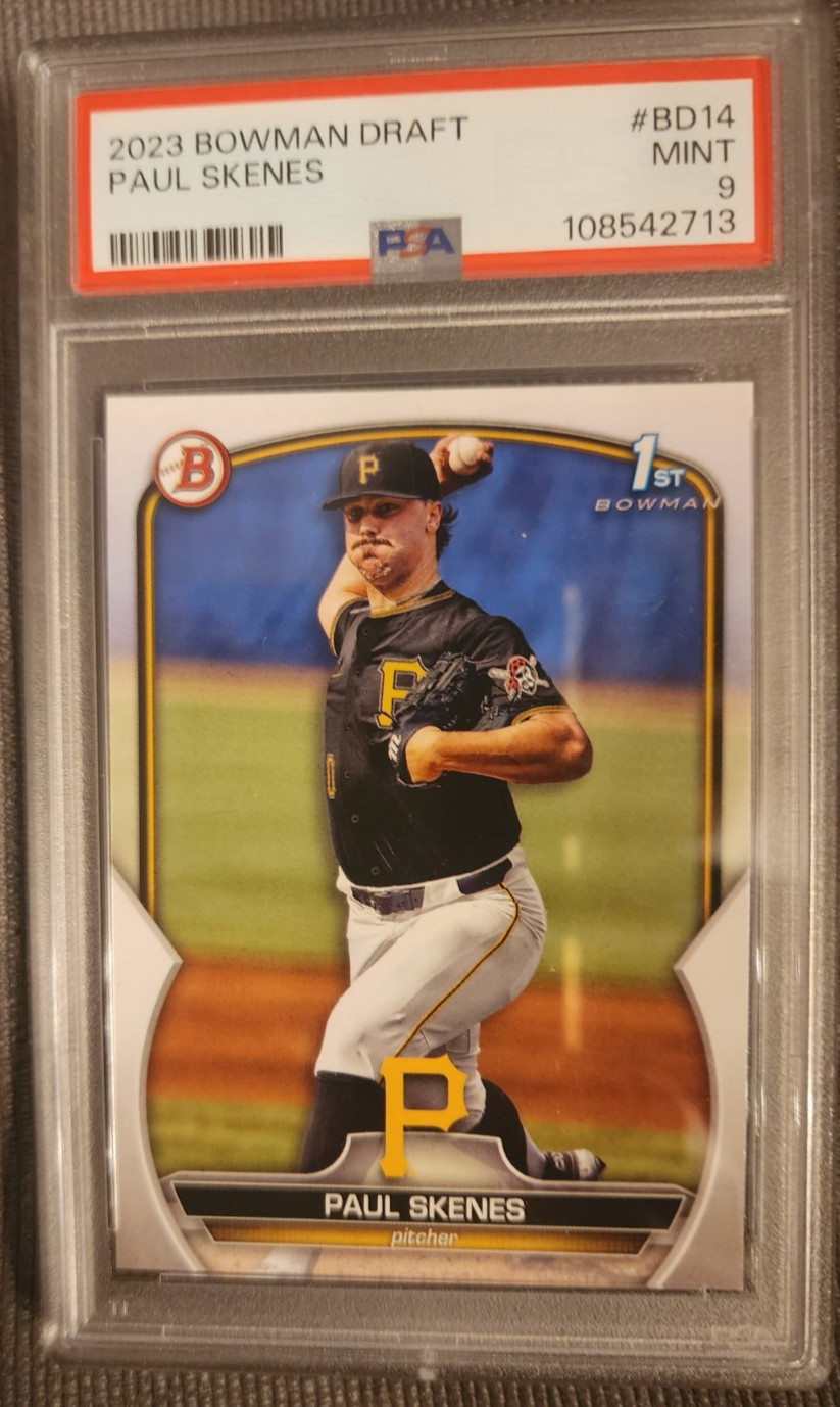 2023 BOWMAN 1ST DRAFT ROOKIE PAUL SKENES #BD14 MINT 9 PITTSBURGH PIRATES RC